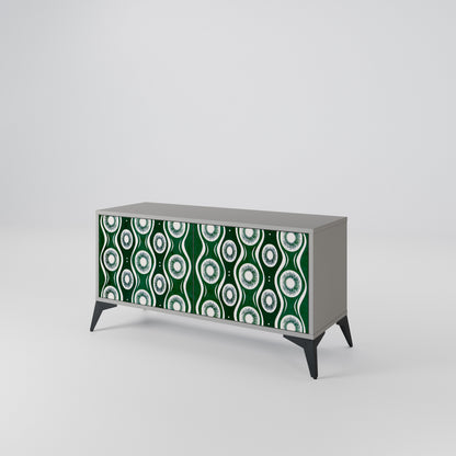 GREEN EYES Mueble de TV Compacto de 2 puertas