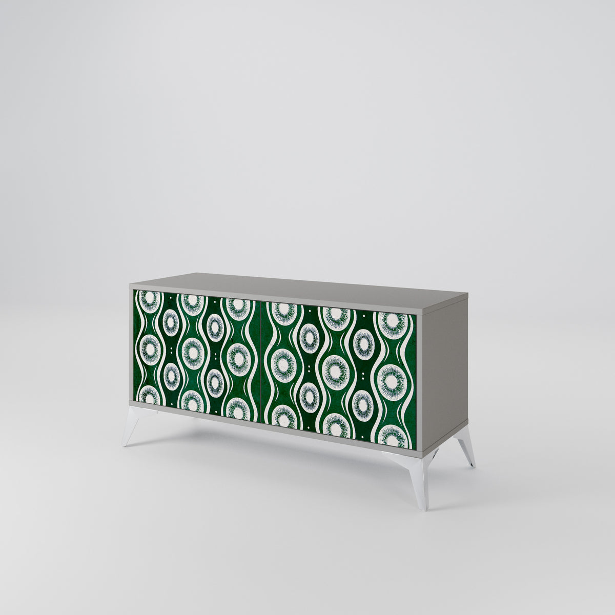 GREEN EYES Mueble de TV Compacto de 2 puertas