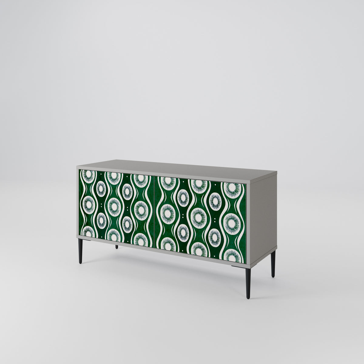 GREEN EYES Mueble de TV Compacto de 2 puertas