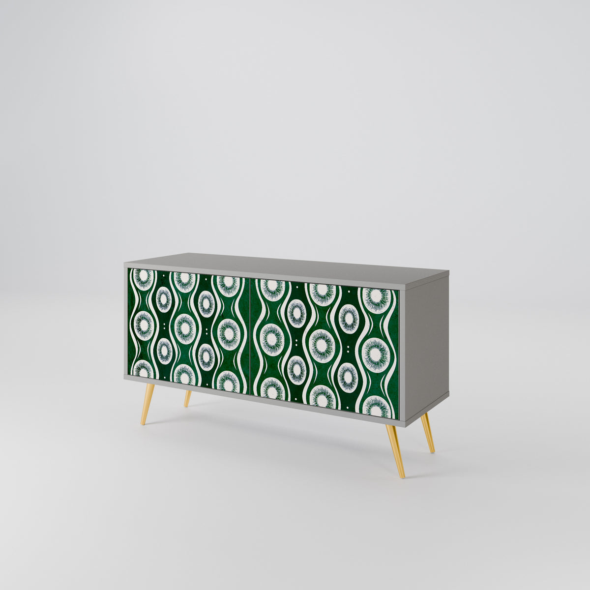 GREEN EYES Mueble de TV Compacto de 2 puertas