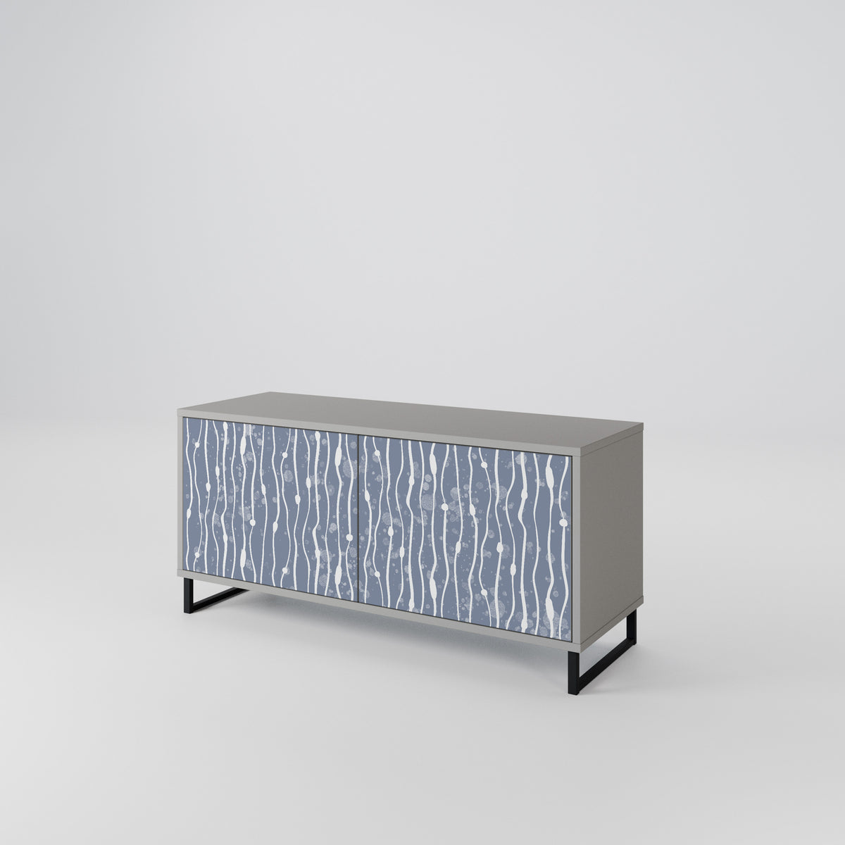 GRAPHITE RAIN Mueble de TV Compacto de 2 puertas