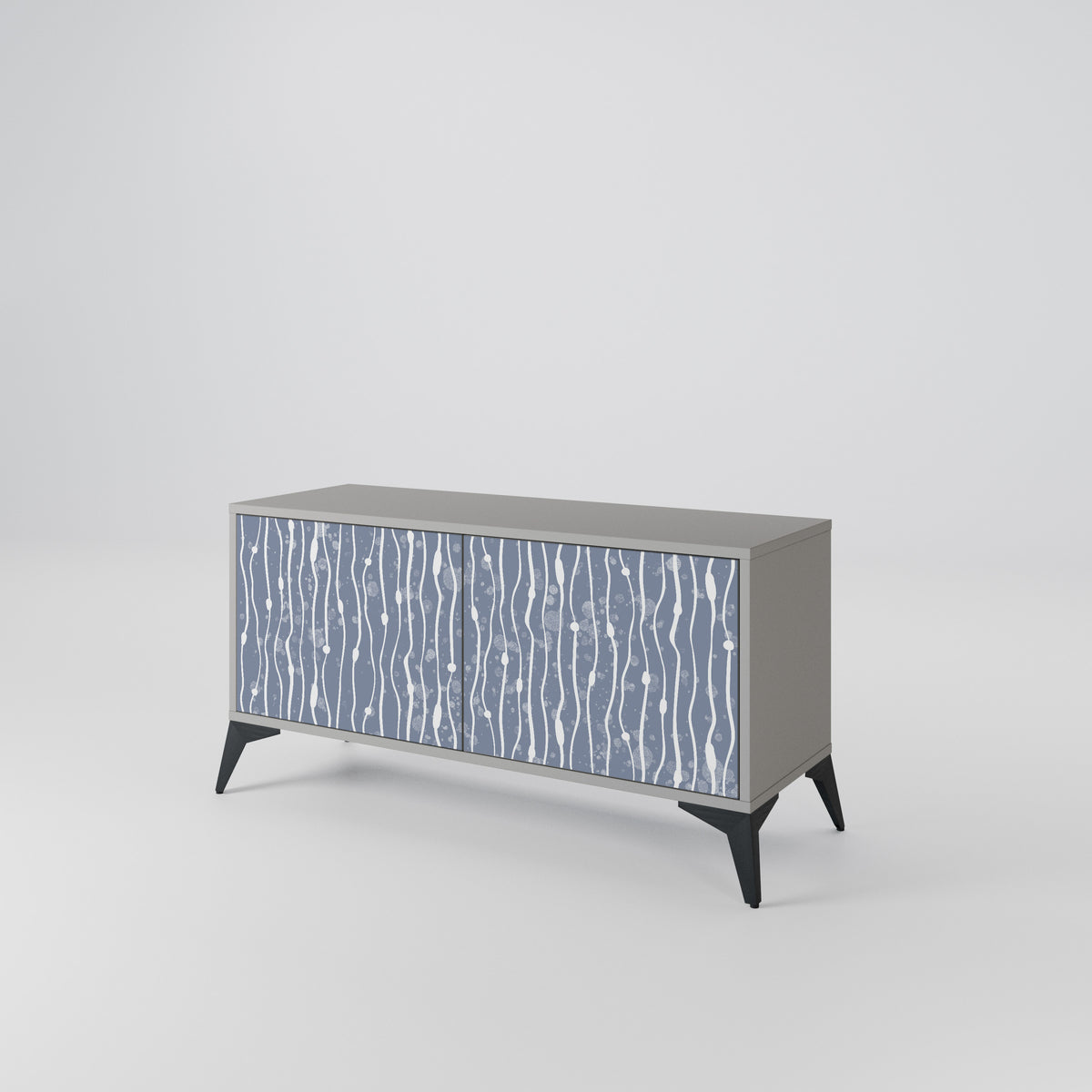 GRAPHITE RAIN Mueble de TV Compacto de 2 puertas