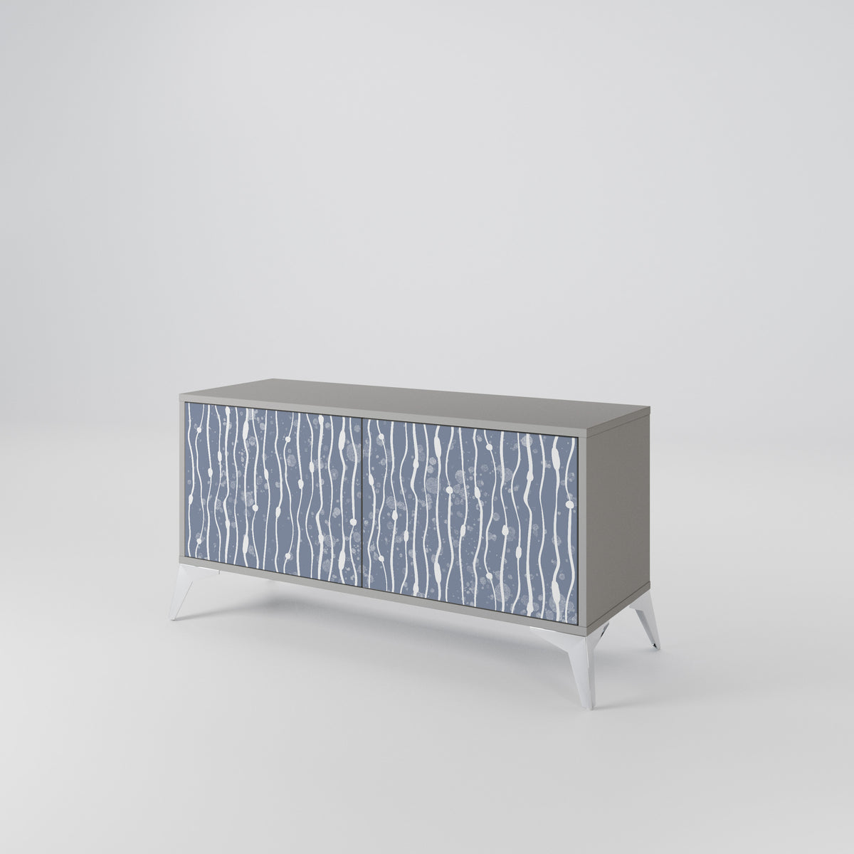 GRAPHITE RAIN Mueble de TV Compacto de 2 puertas