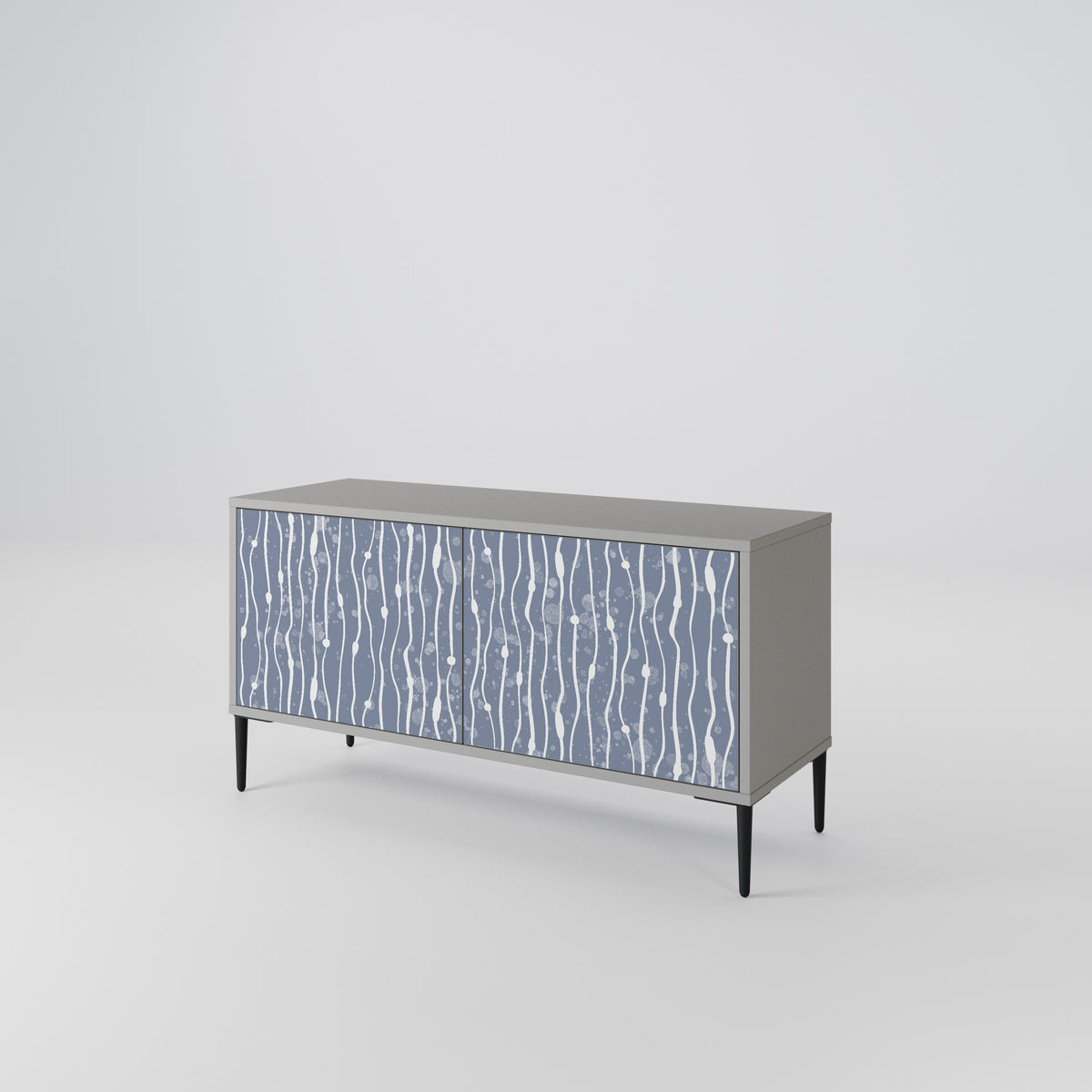 GRAPHITE RAIN Mueble de TV Compacto de 2 puertas
