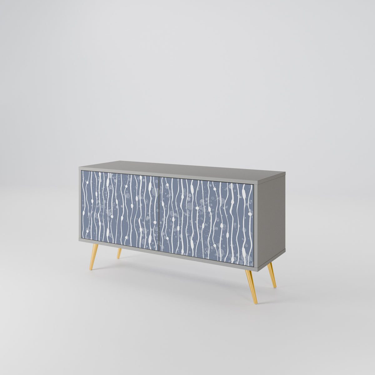 GRAPHITE RAIN Compact 2-Door TV Cabinet