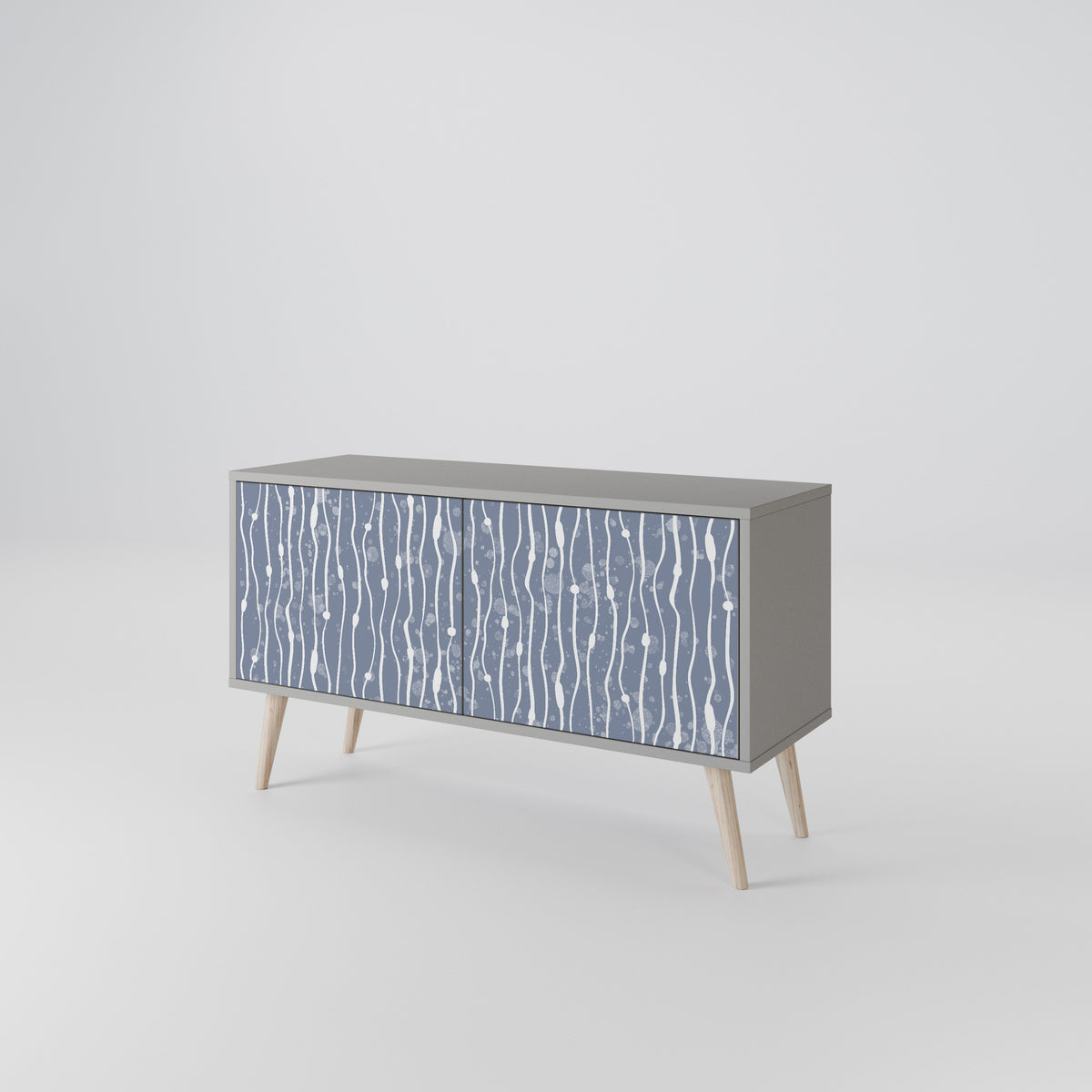 GRAPHITE RAIN Mueble de TV Compacto de 2 puertas