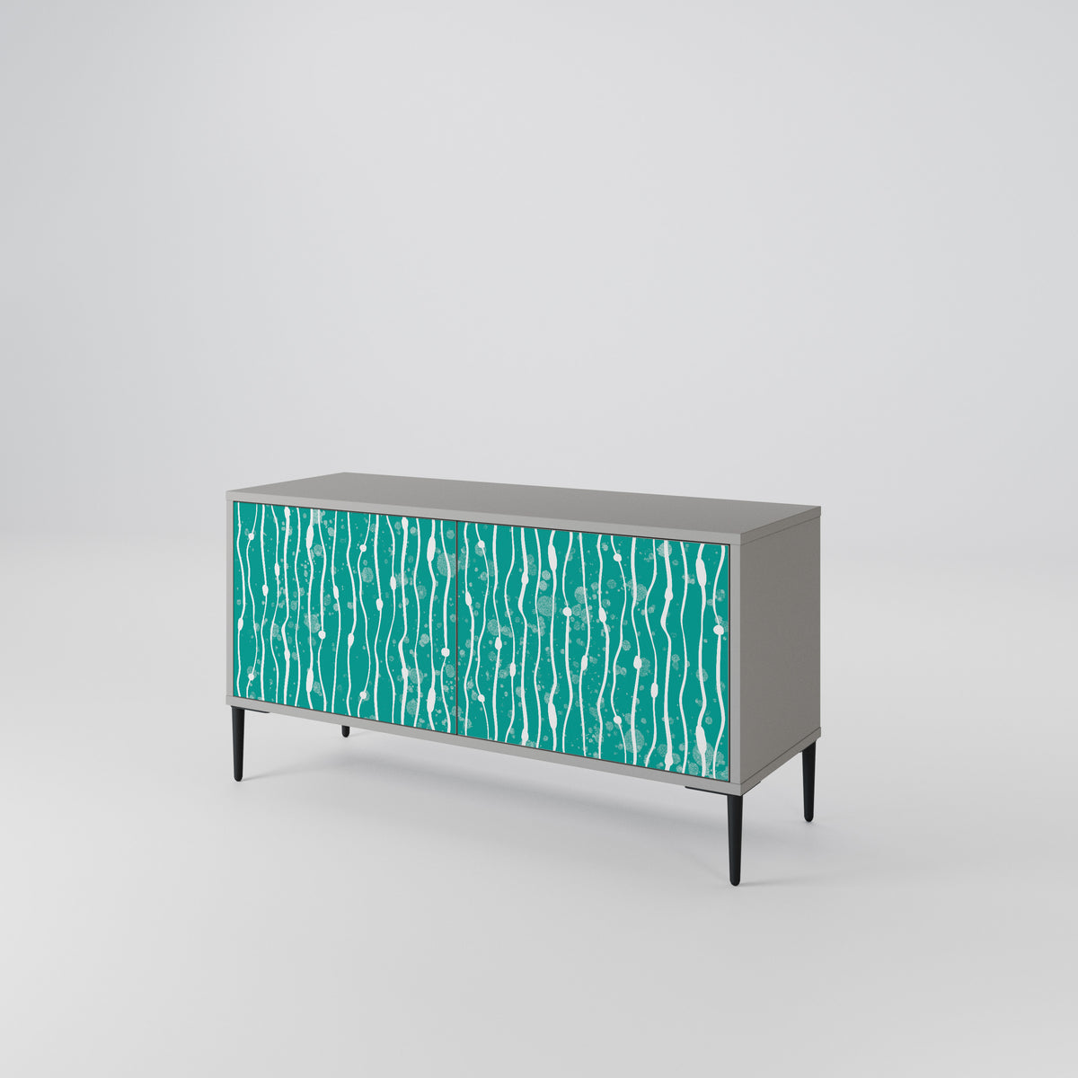 TURQUOISE RAIN Mueble de TV Compacto de 2 puertas
