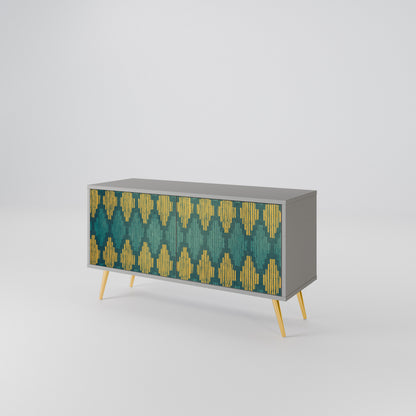 POLYGONS Mueble de TV Compacto de 2 puertas