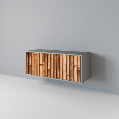 NATURAL WOOD Mueble de TV Compacto de 2 puertas