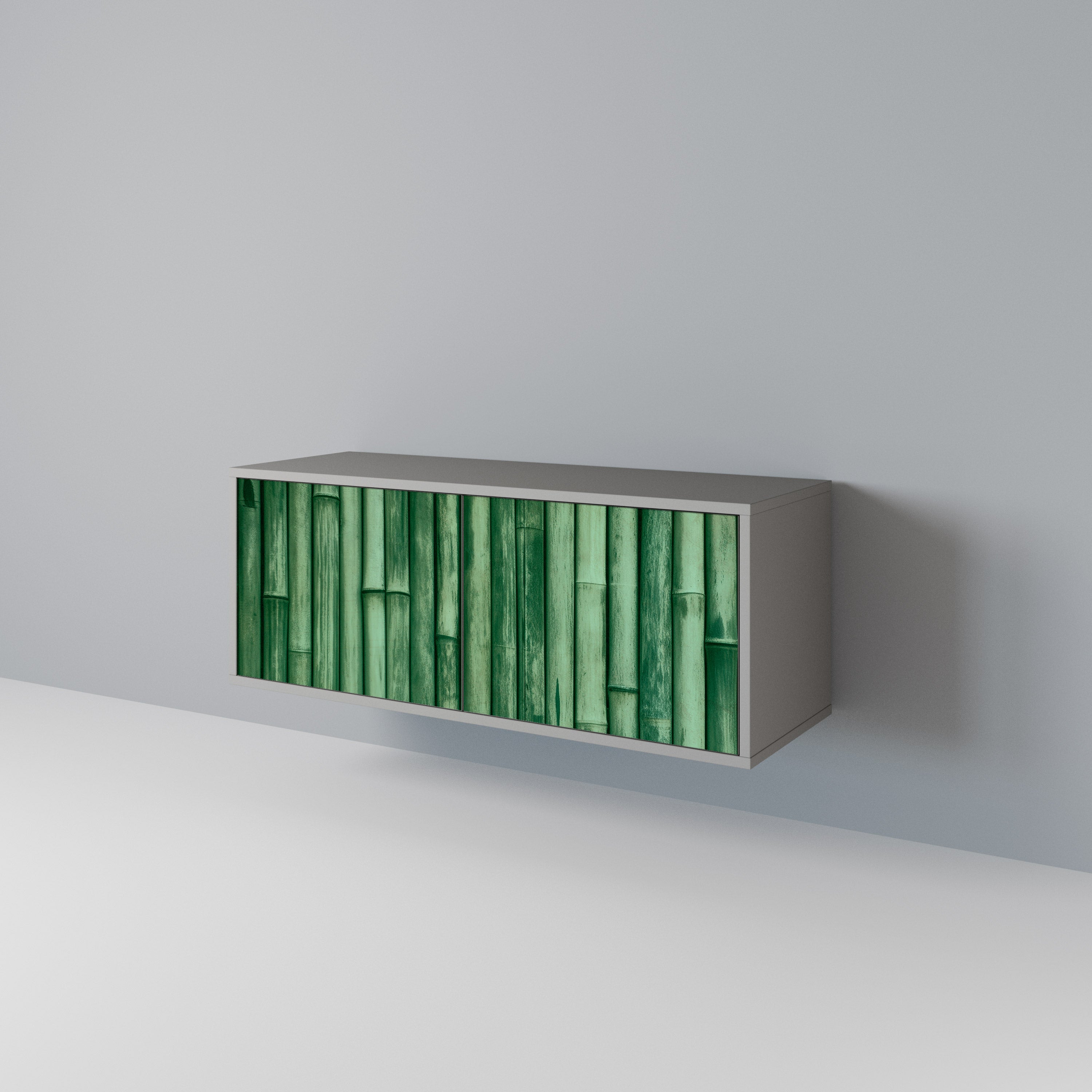 NATURAL GREEN Compact 2-Door TV Cabinet