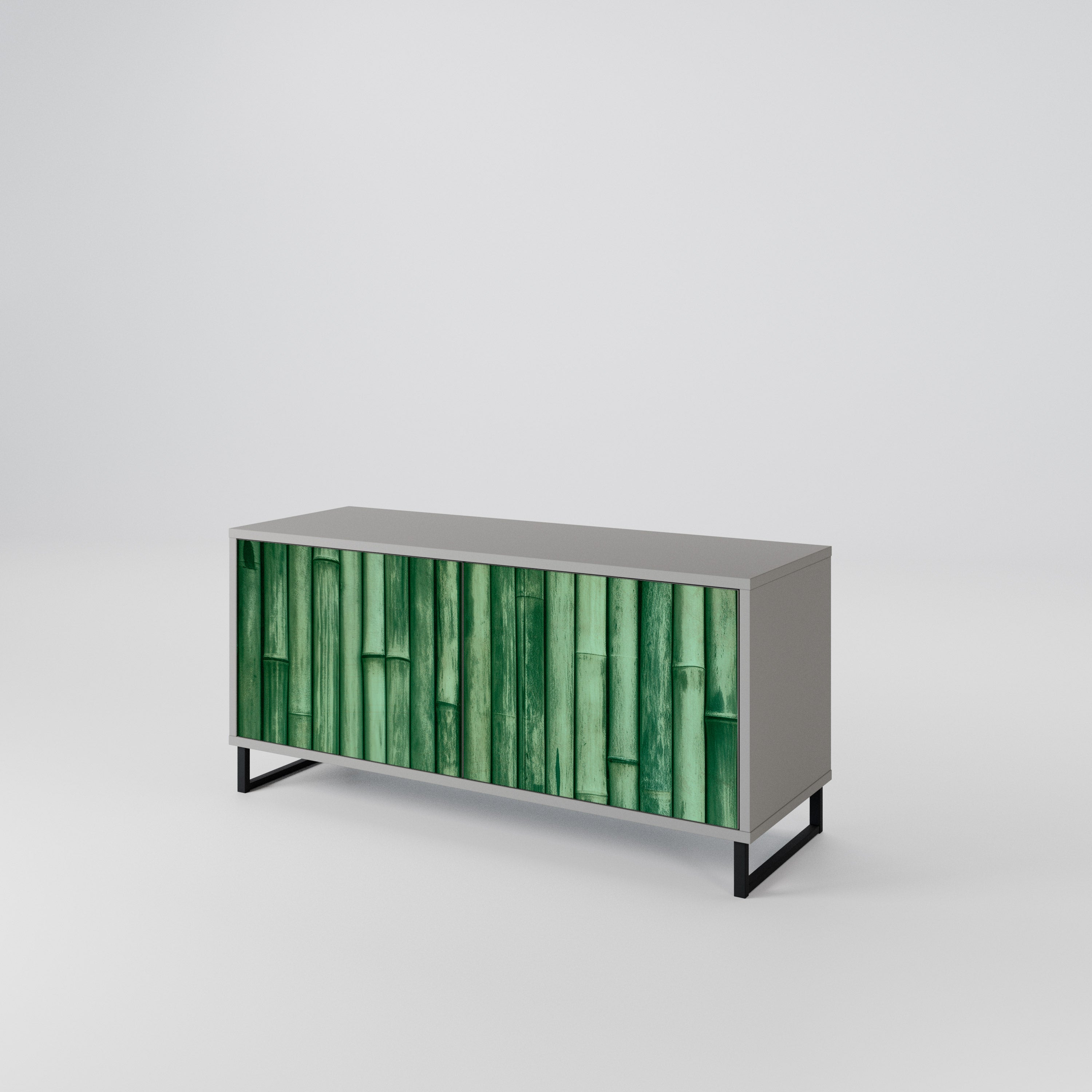 NATURAL GREEN Compact 2-Door TV Cabinet