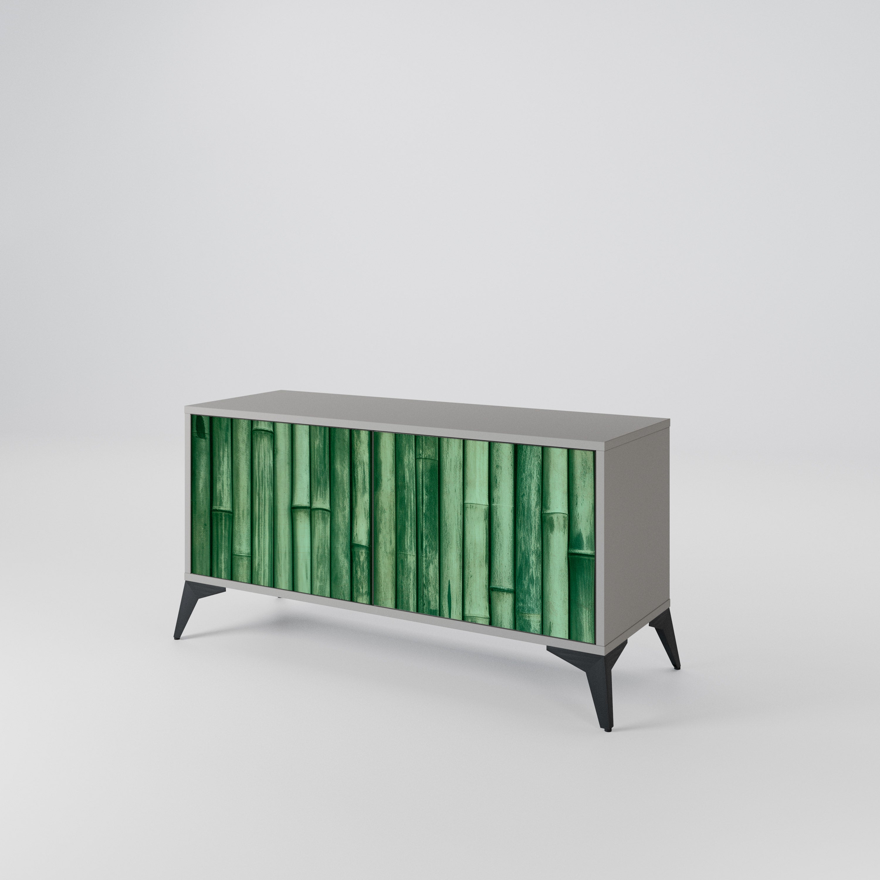 NATURAL GREEN Compact 2-Door TV Cabinet