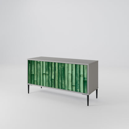 NATURAL GREEN Mueble de TV Compacto de 2 puertas