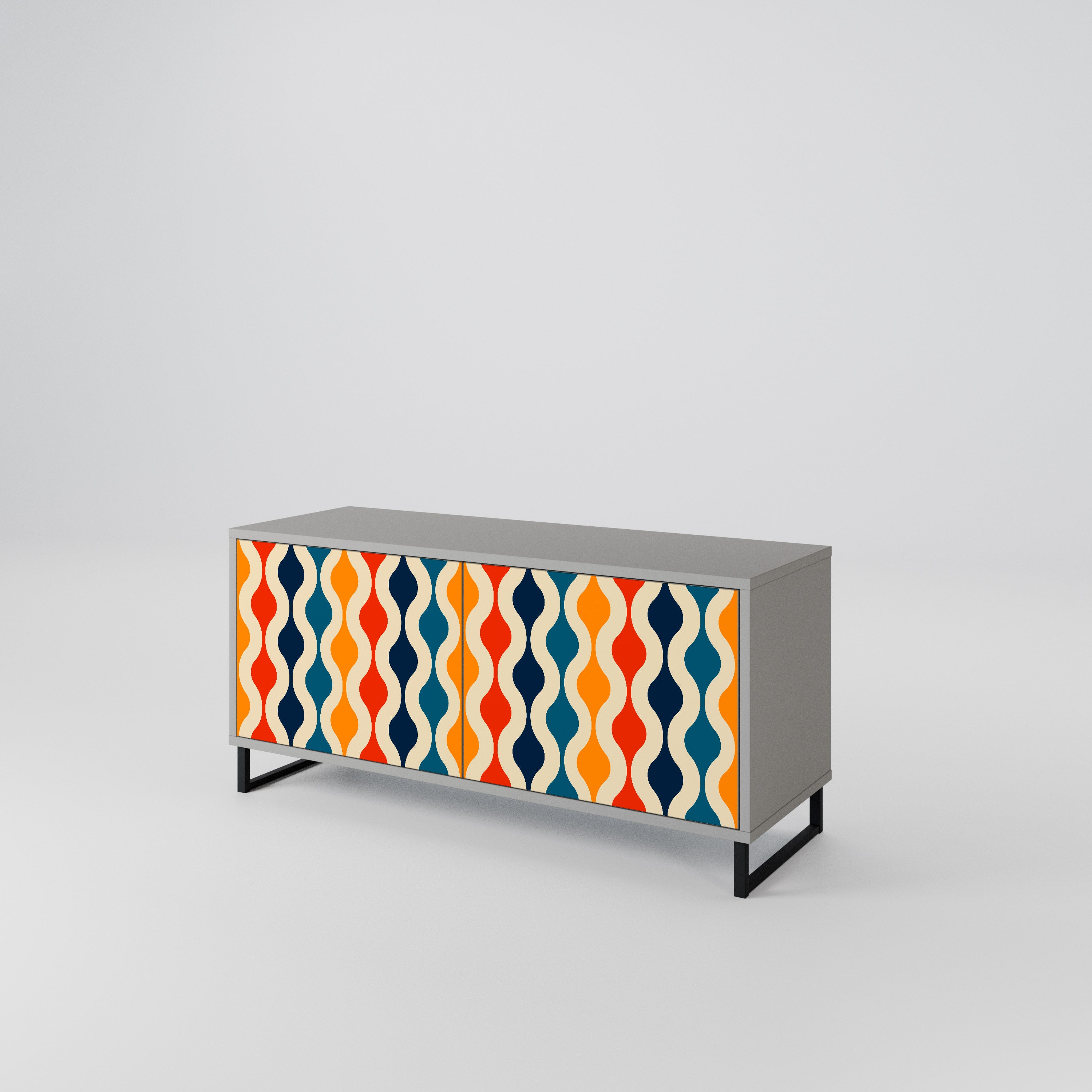 COLORFUL NOSTALGIA Compact 2-Door TV Cabinet