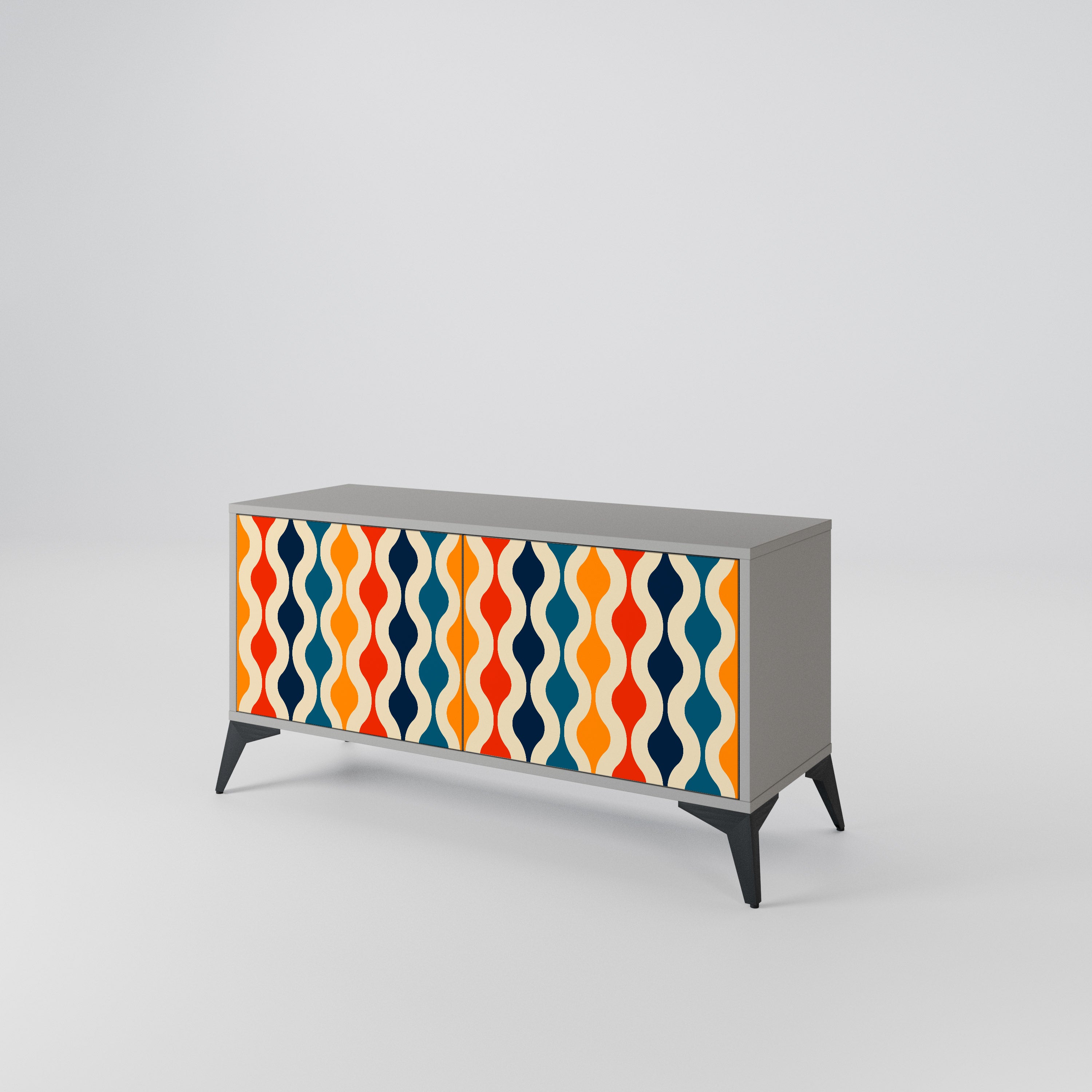 COLORFUL NOSTALGIA Compact 2-Door TV Cabinet
