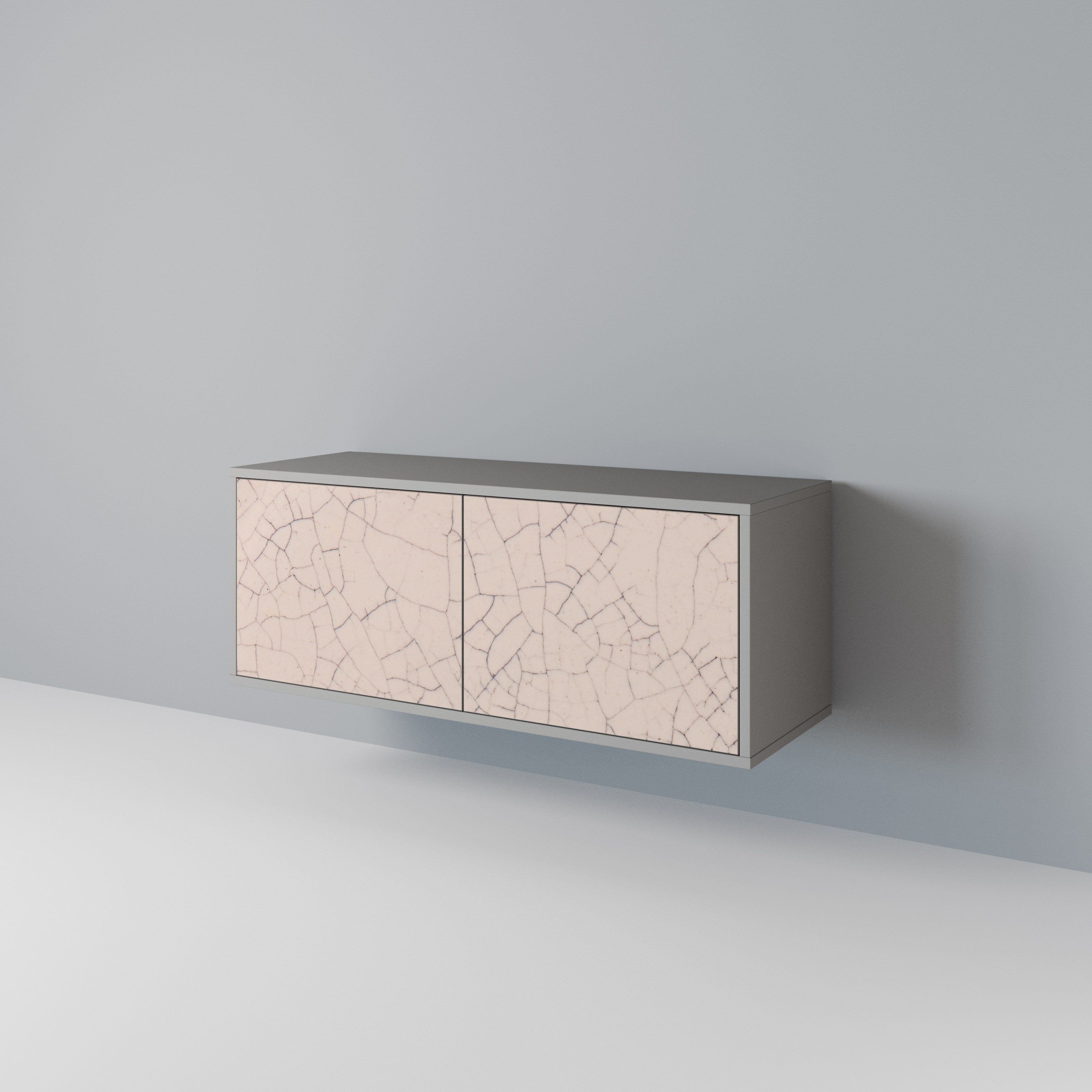 CERAMIC TEXTURE Compact 2-Door TV Cabinet