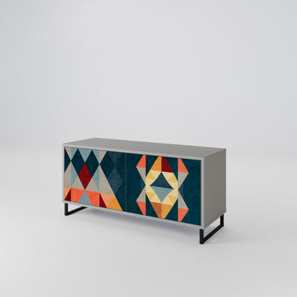 CRACKED ILLUSION Mueble de TV Compacto de 2 puertas