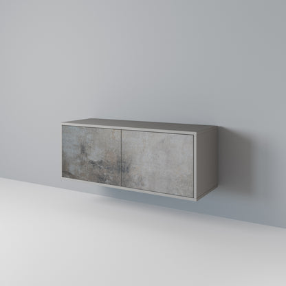 CONCRETE WALL Mueble de TV Compacto de 2 puertas