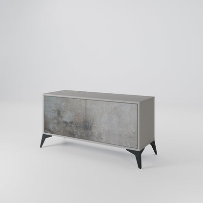 CONCRETE WALL Mueble de TV Compacto de 2 puertas