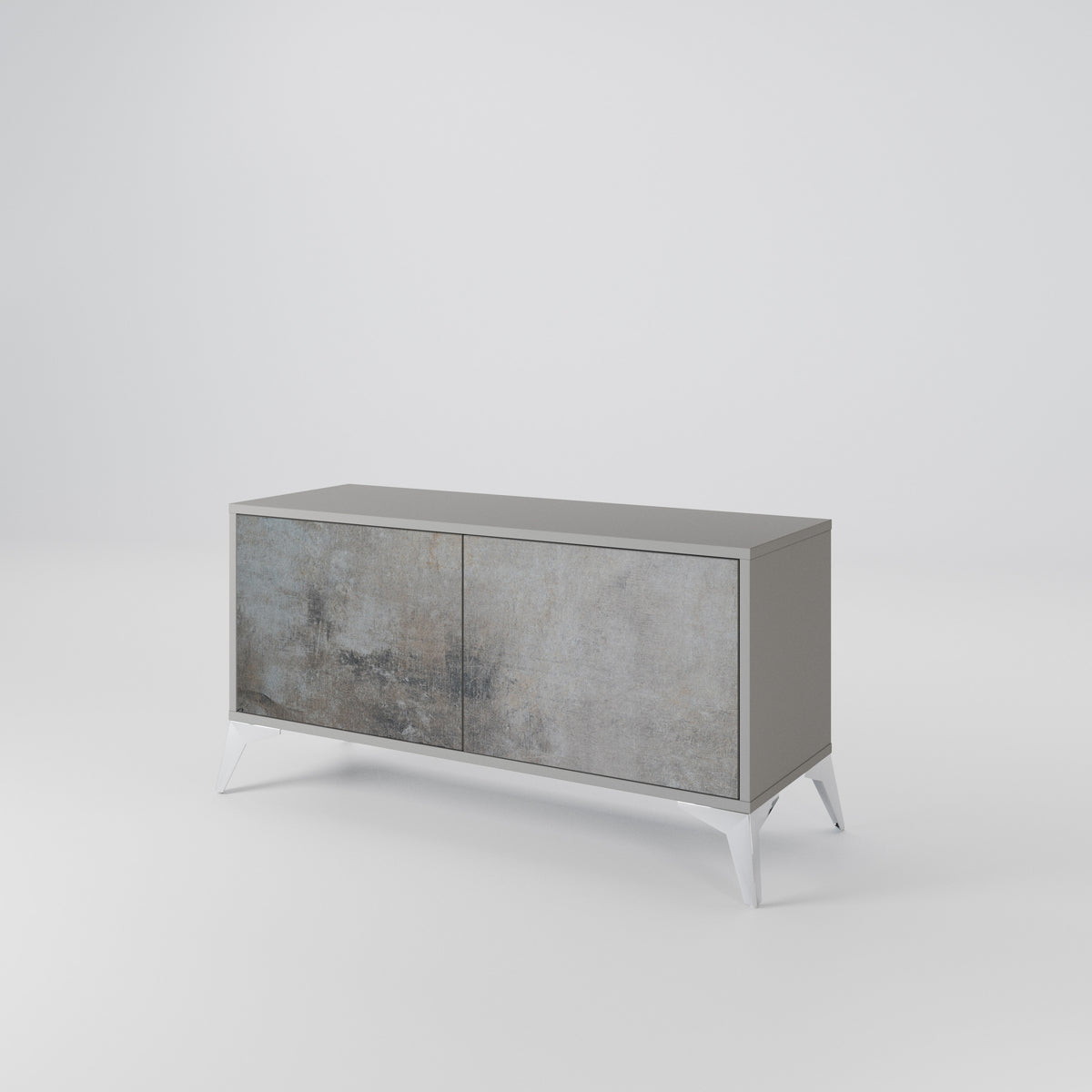 CONCRETE WALL Mueble de TV Compacto de 2 puertas