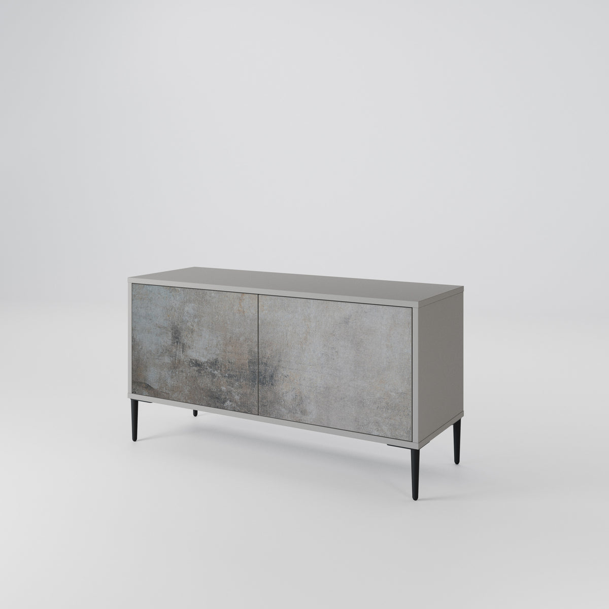 CONCRETE WALL Mueble de TV Compacto de 2 puertas