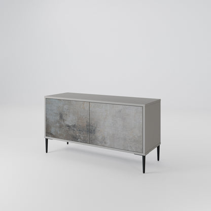 CONCRETE WALL Mueble de TV Compacto de 2 puertas