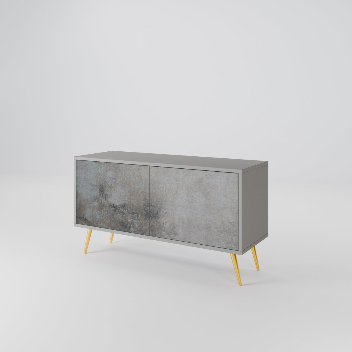 CONCRETE WALL Mueble de TV Compacto de 2 puertas