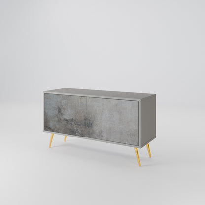 CONCRETE WALL Mueble de TV Compacto de 2 puertas