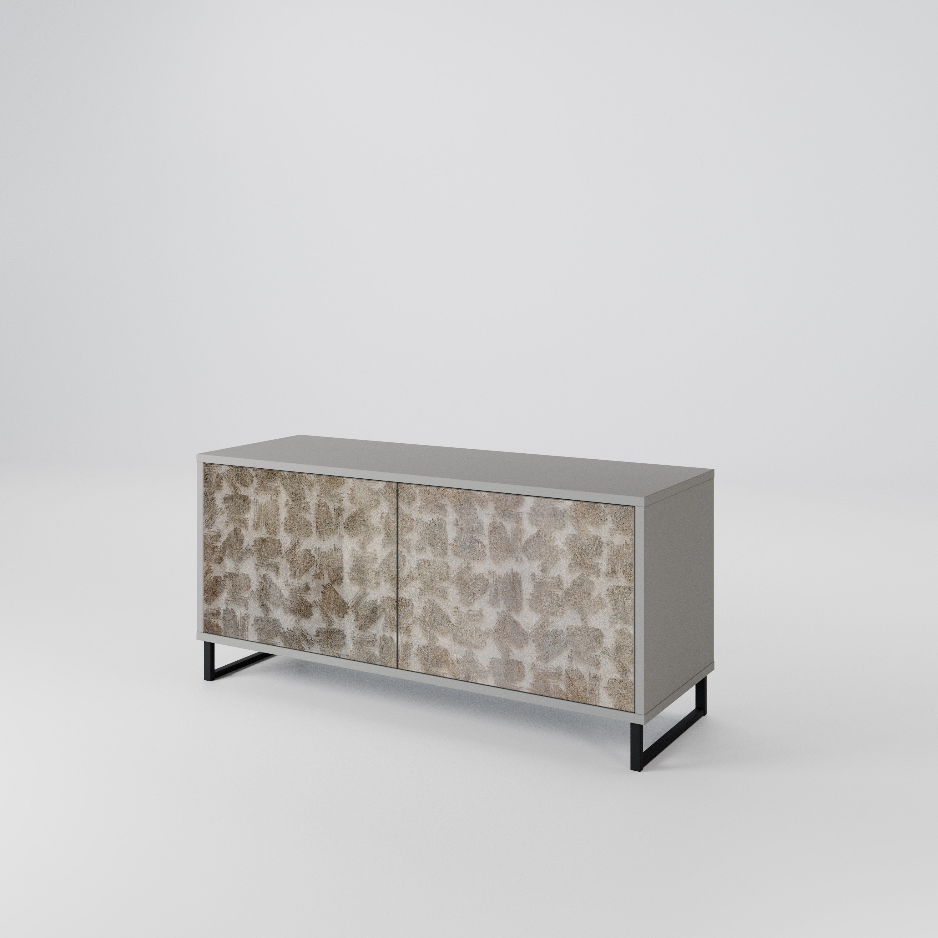 SLIGHTLY BLURRED Compact 2-Door TV Cabinet