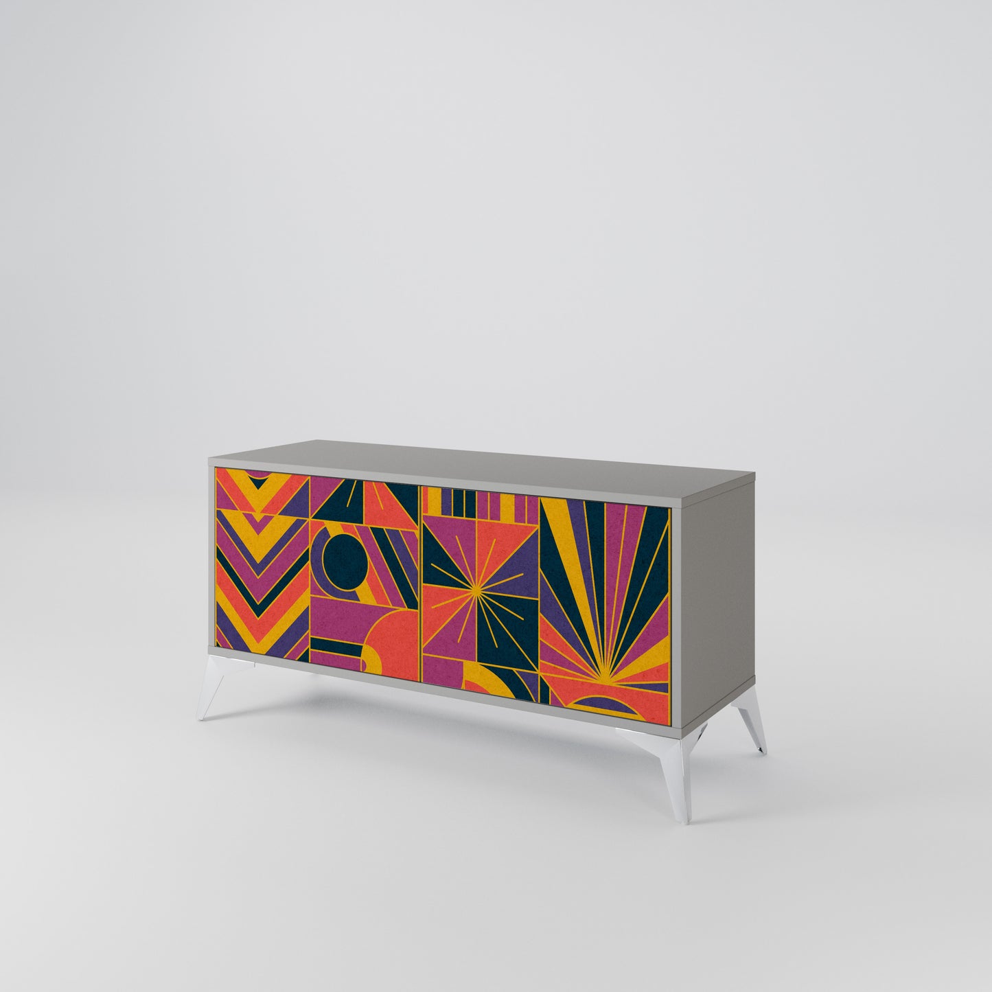 ELECTRIC PATTERNS Mueble de TV Compacto de 2 puertas