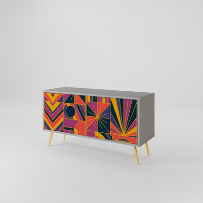 ELECTRIC PATTERNS Mueble de TV Compacto de 2 puertas