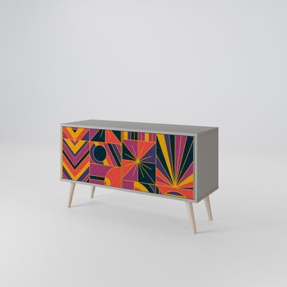 ELECTRIC PATTERNS Mueble de TV Compacto de 2 puertas