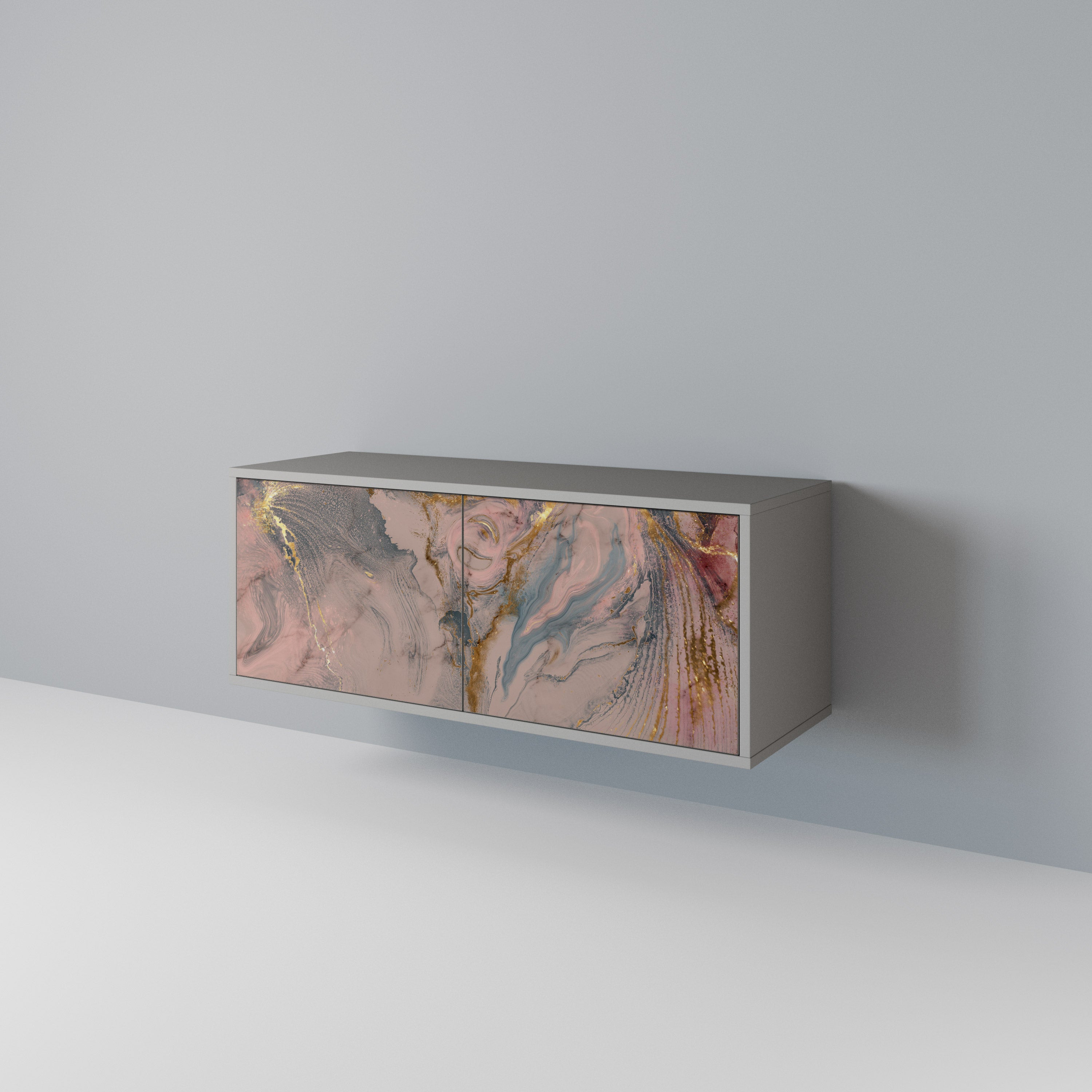 GILDED SWIRLS Compact 2-Door TV Cabinet