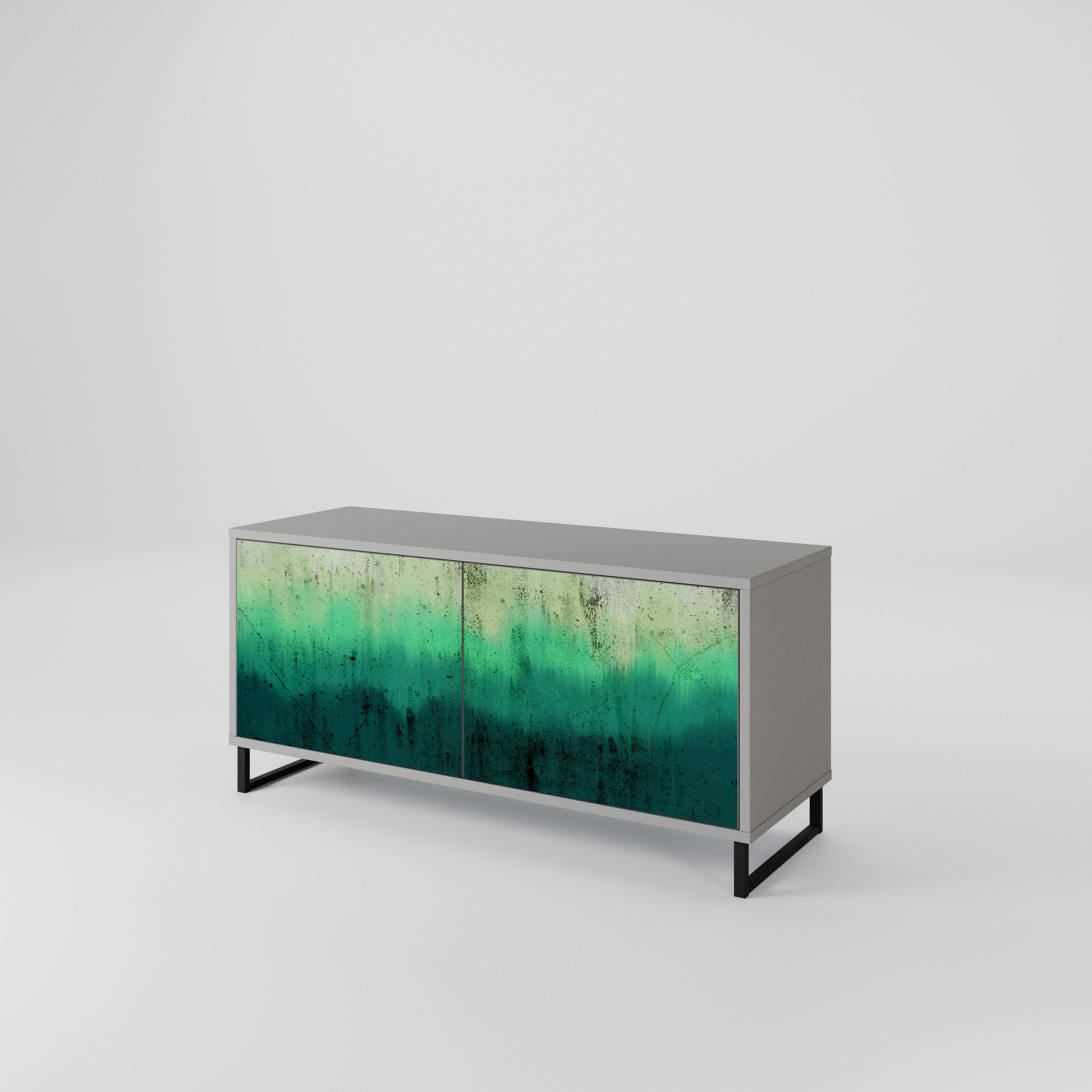 NORTHERN LIGHTS Mueble de TV Compacto de 2 puertas