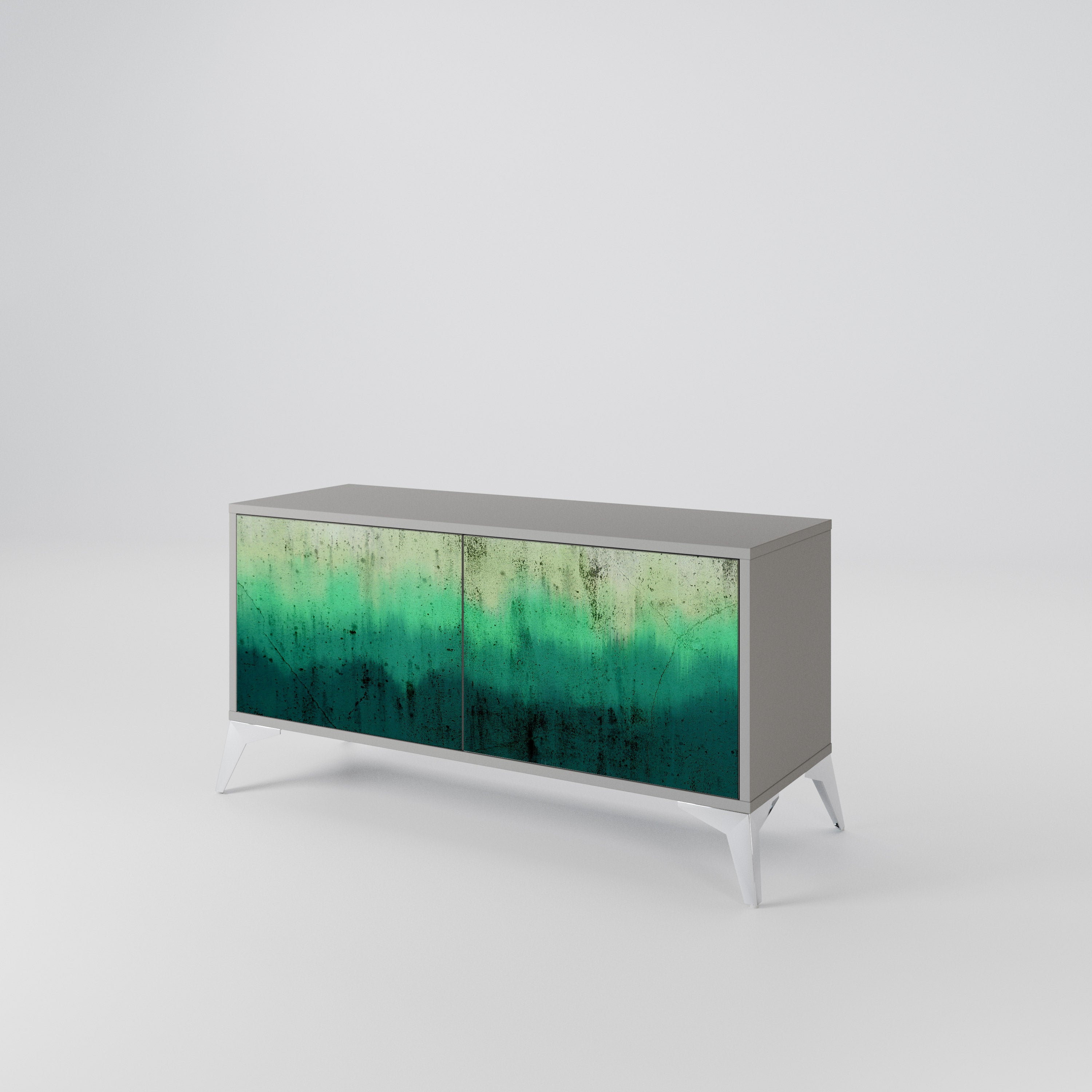 NORTHERN LIGHTS Mueble de TV Compacto de 2 puertas