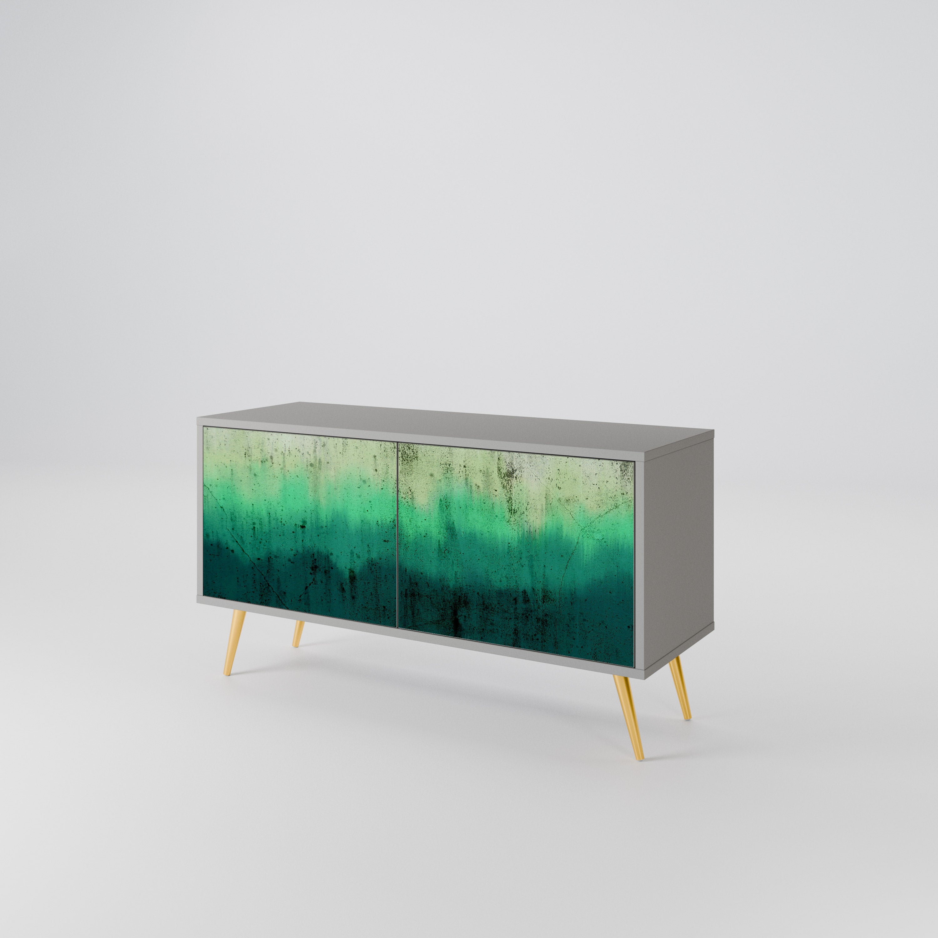 NORTHERN LIGHTS Mueble de TV Compacto de 2 puertas