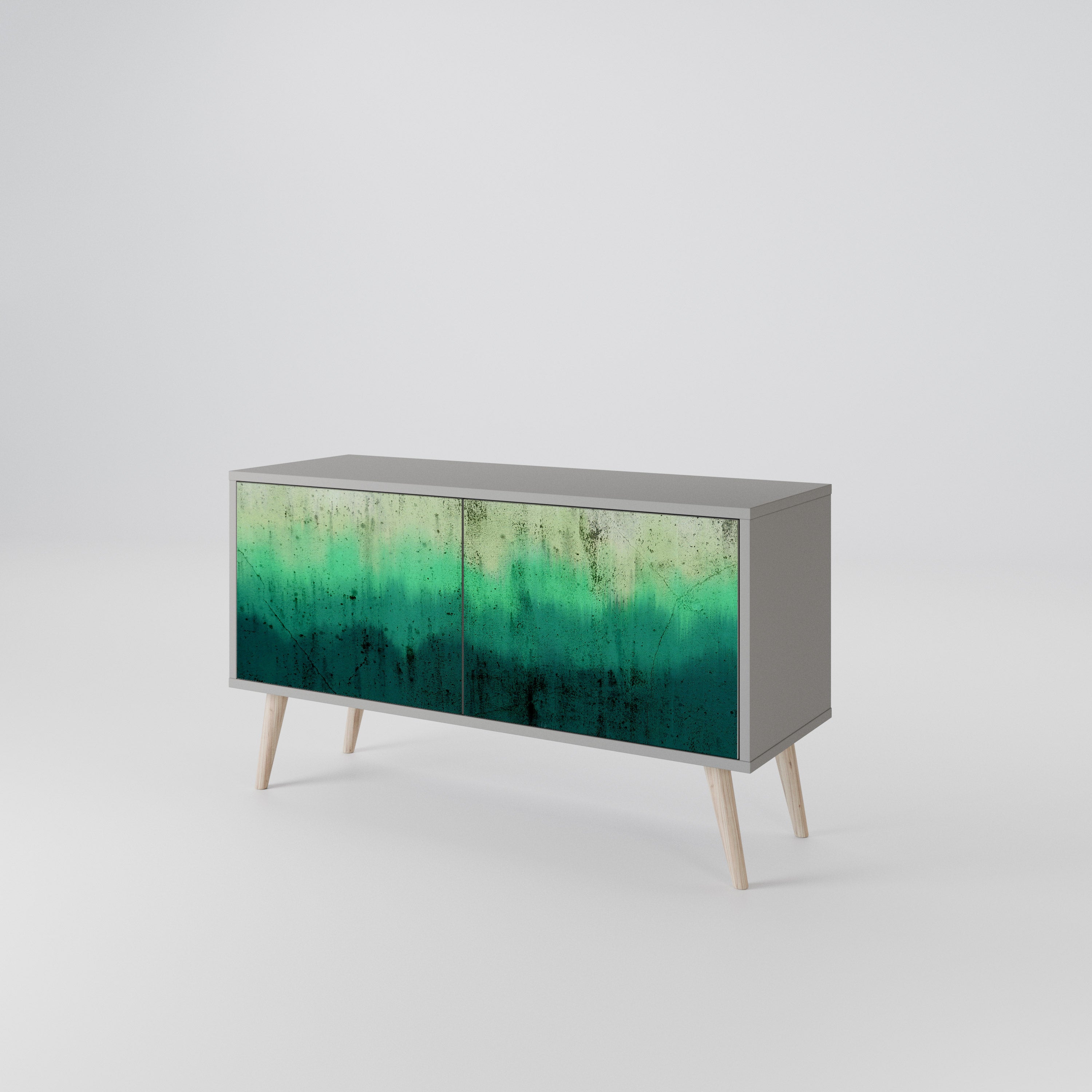 NORTHERN LIGHTS Mueble de TV Compacto de 2 puertas