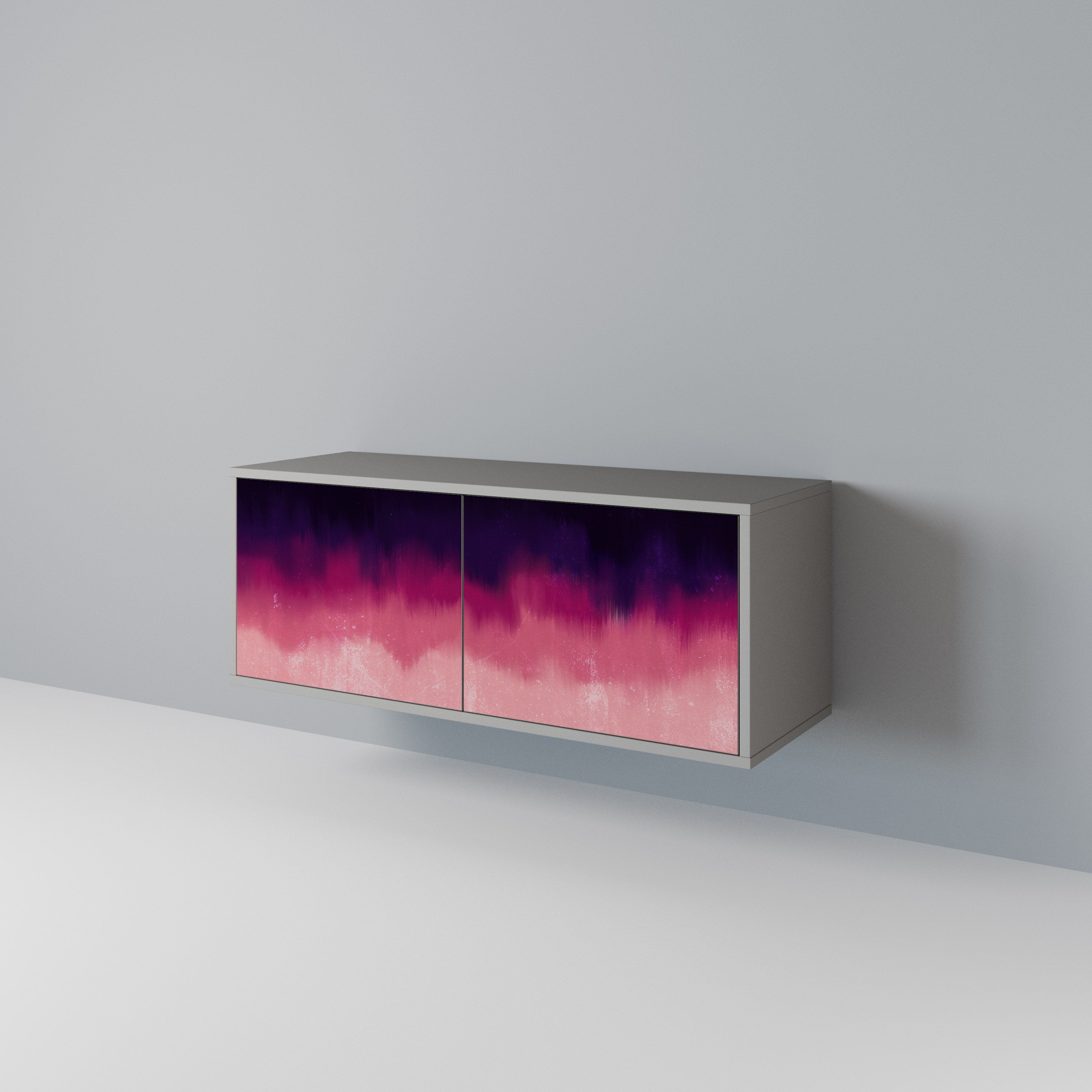 AURORA BOREALIS Mueble de TV Compacto de 2 puertas