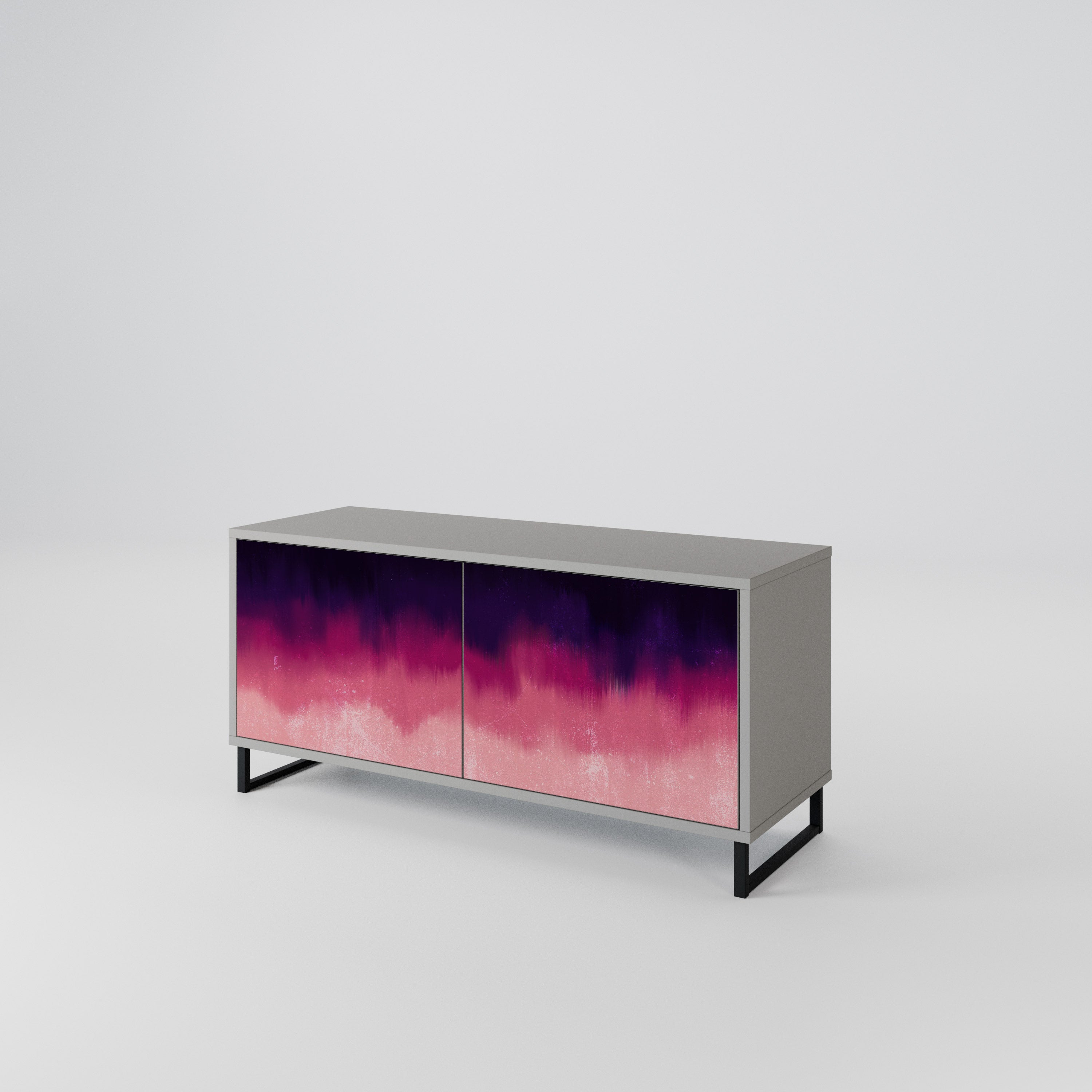 AURORA BOREALIS Mueble de TV Compacto de 2 puertas