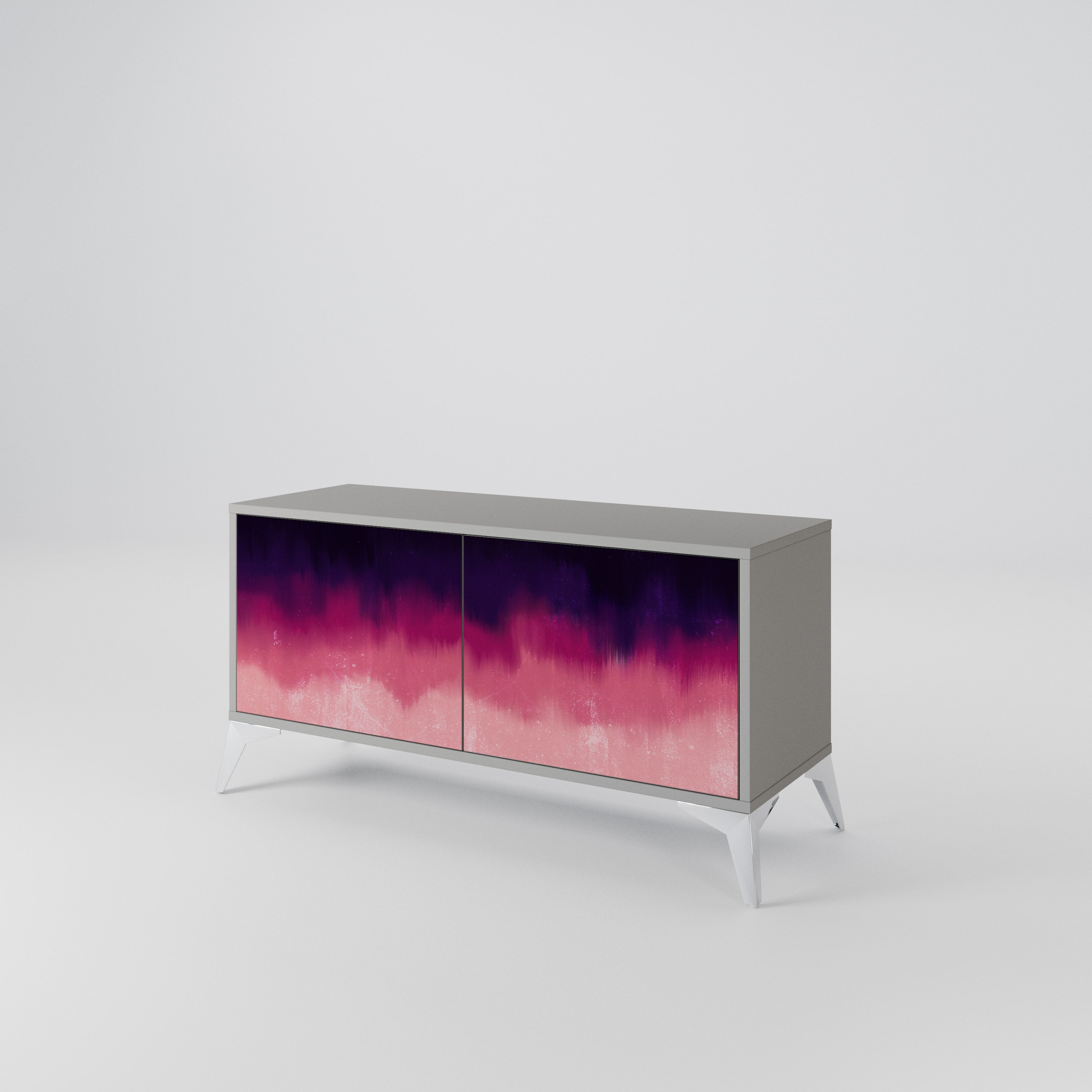 AURORA BOREALIS Mueble de TV Compacto de 2 puertas