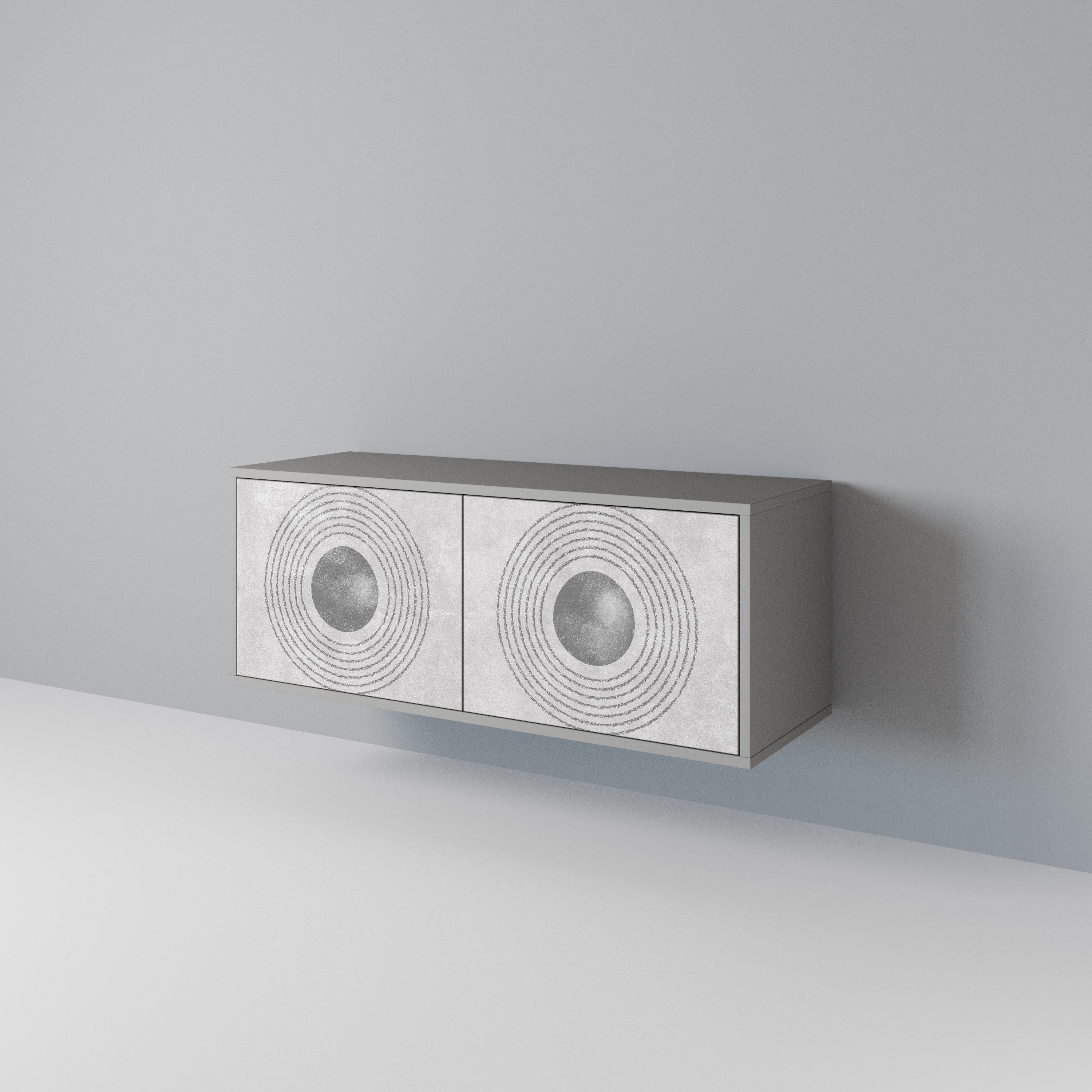 SOLID CIRCLES Mueble de TV Compacto de 2 puertas