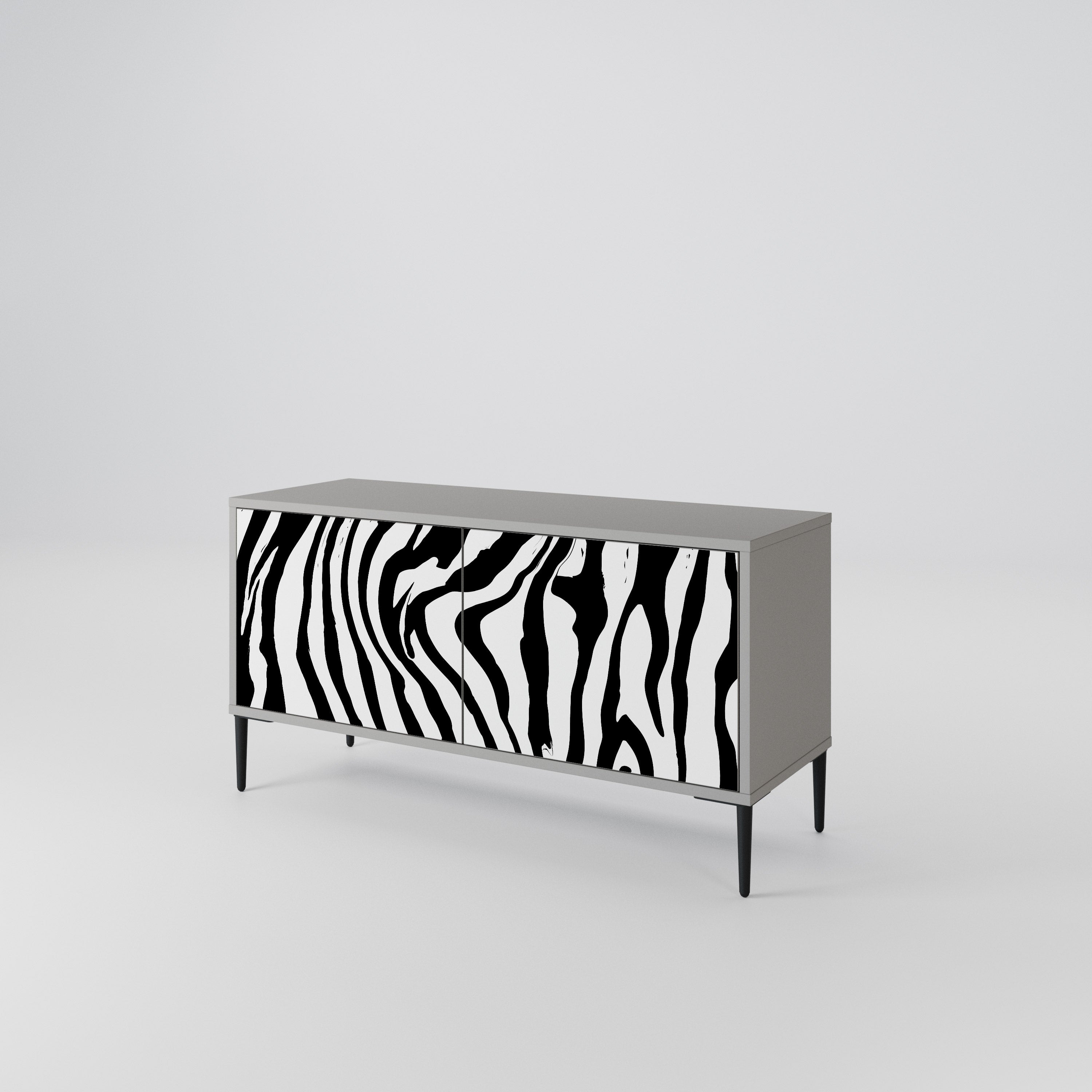 SPLENDID ZEBRA Mueble de TV Compacto de 2 puertas