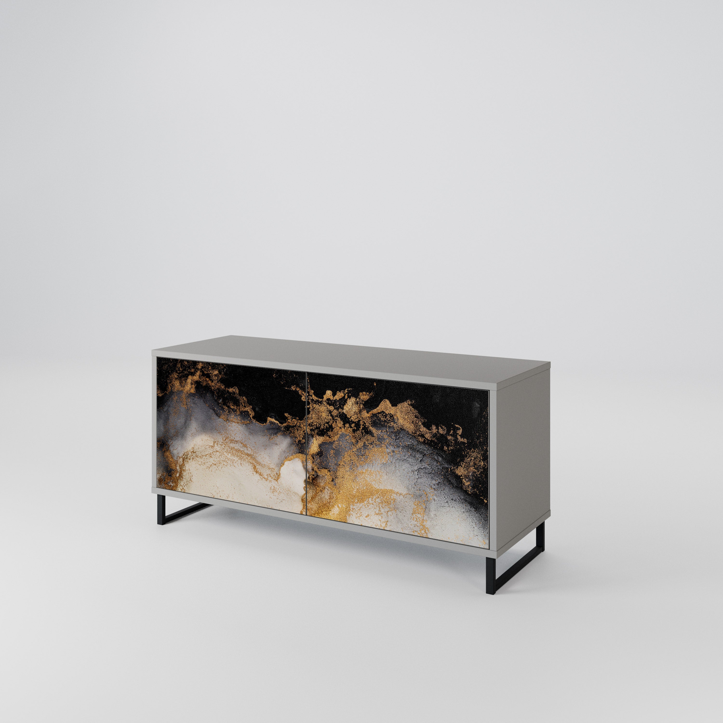 MARBLE OF TOMMORROW Mueble de TV Compacto de 2 puertas