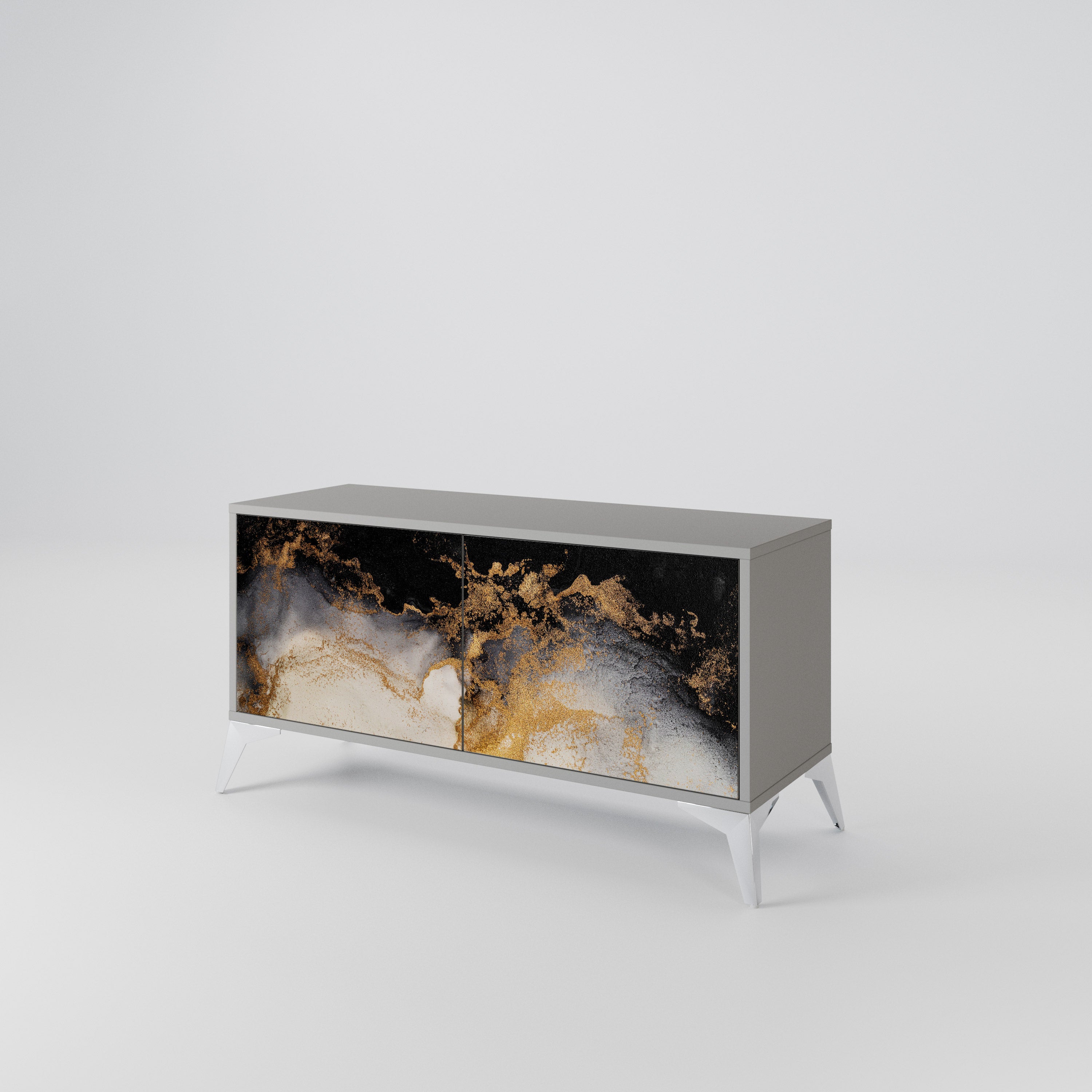 MARBLE OF TOMMORROW Mueble de TV Compacto de 2 puertas
