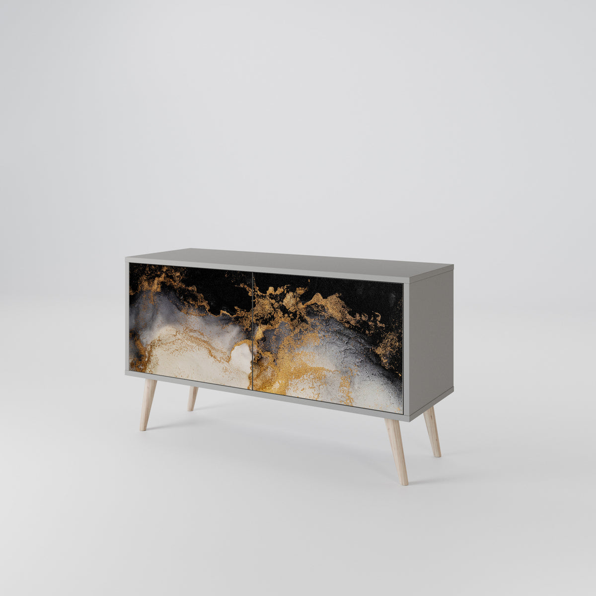 MARBLE OF TOMMORROW Mueble de TV Compacto de 2 puertas