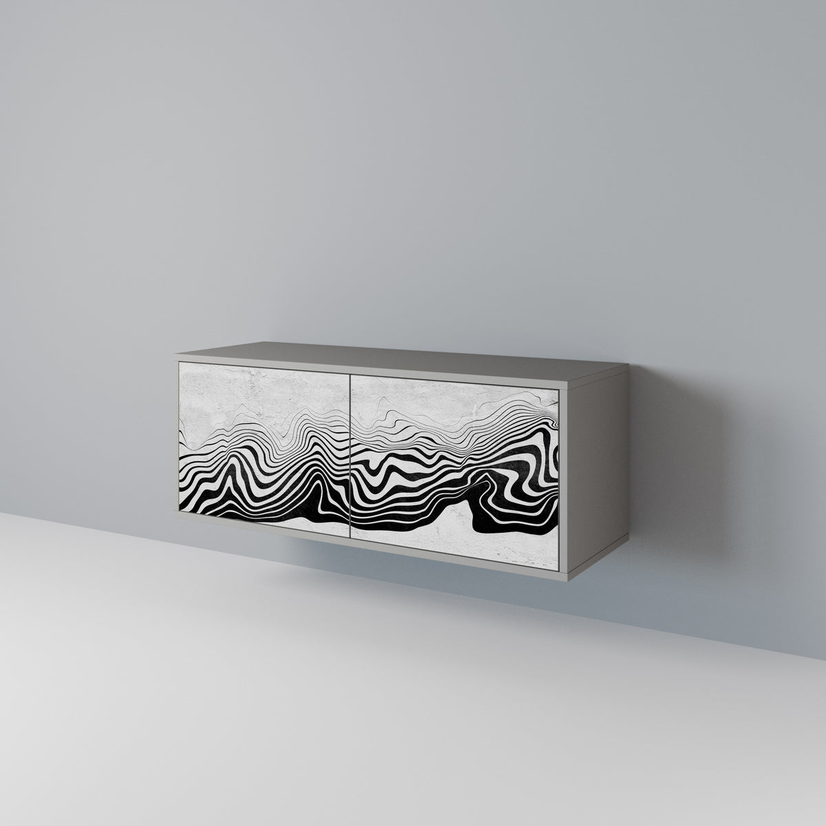 MONOCHROME MIRAGE Mueble de TV Compacto de 2 puertas