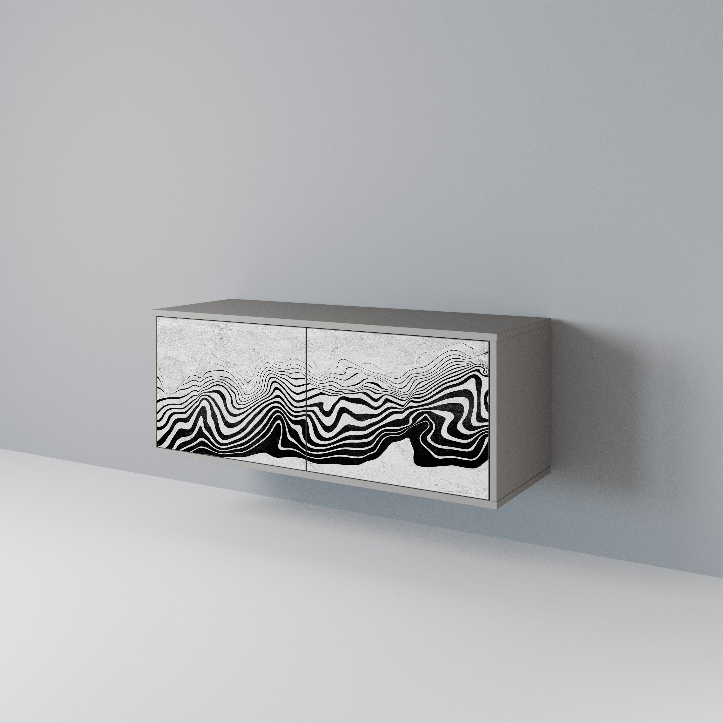 MONOCHROME MIRAGE Mueble de TV Compacto de 2 puertas