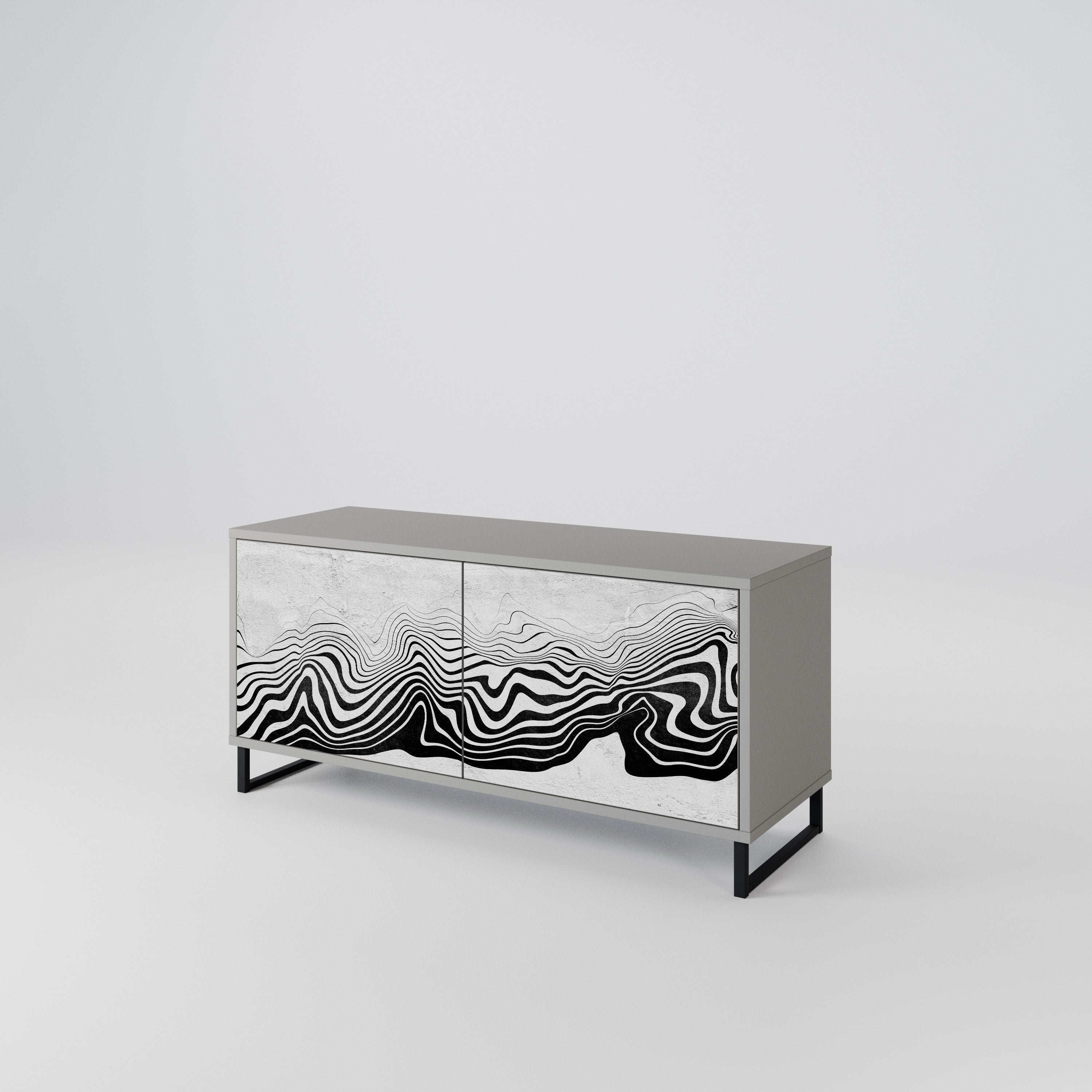 MONOCHROME MIRAGE Mueble de TV Compacto de 2 puertas