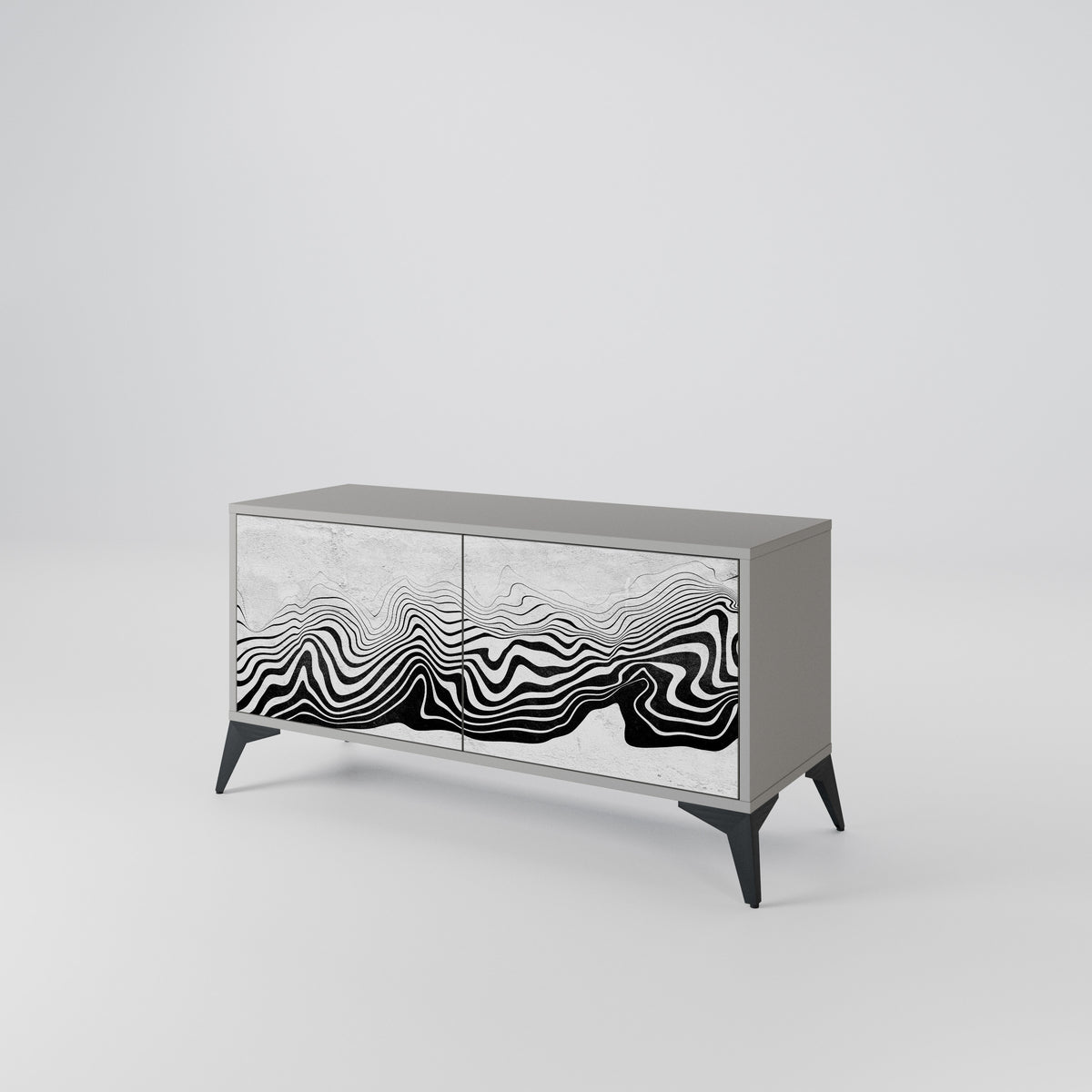 MONOCHROME MIRAGE Mueble de TV Compacto de 2 puertas