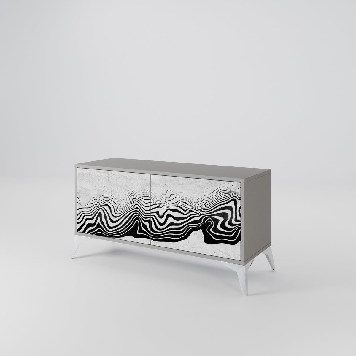 MONOCHROME MIRAGE Mueble de TV Compacto de 2 puertas